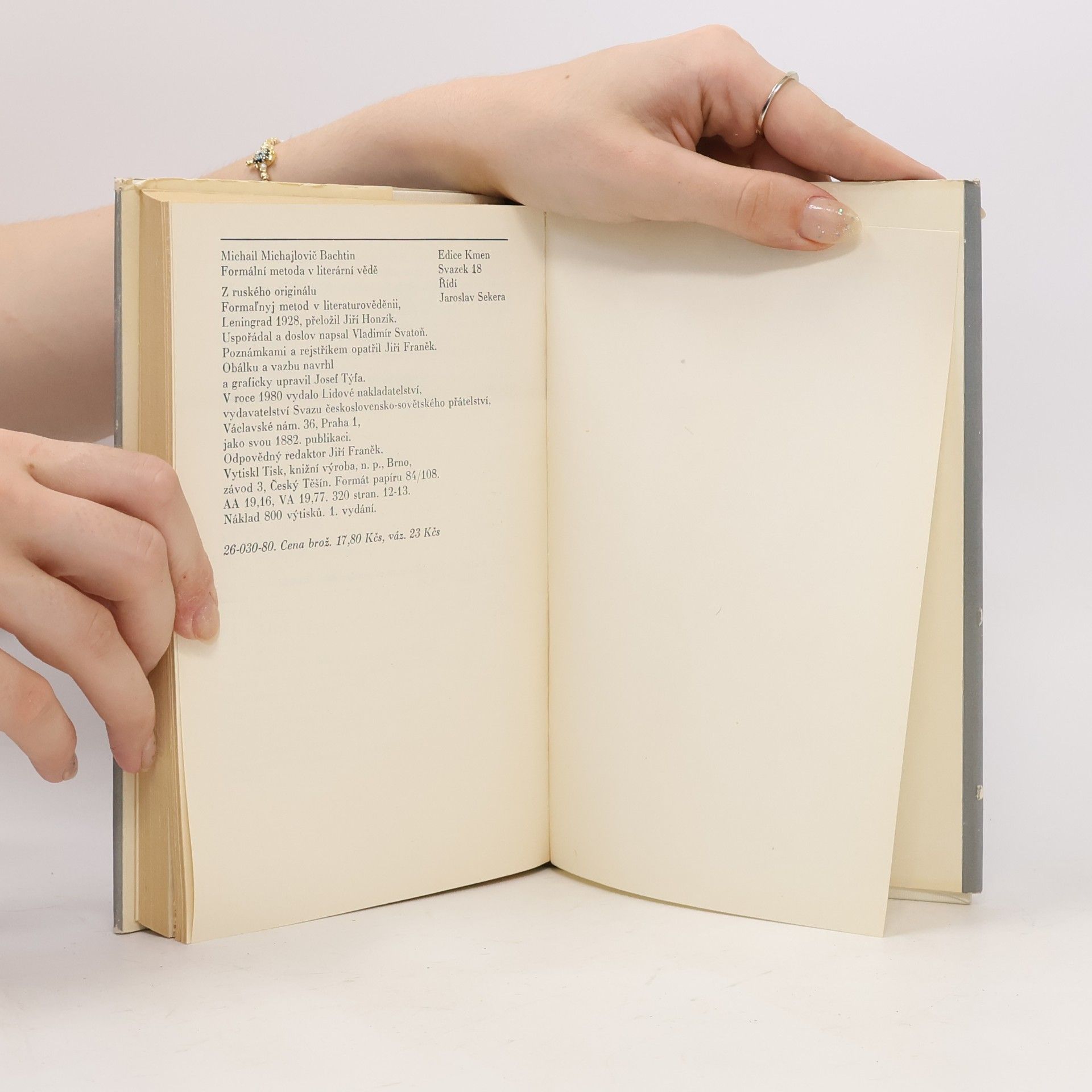 Mikhail Bakhtin Formální metoda v literární vědě