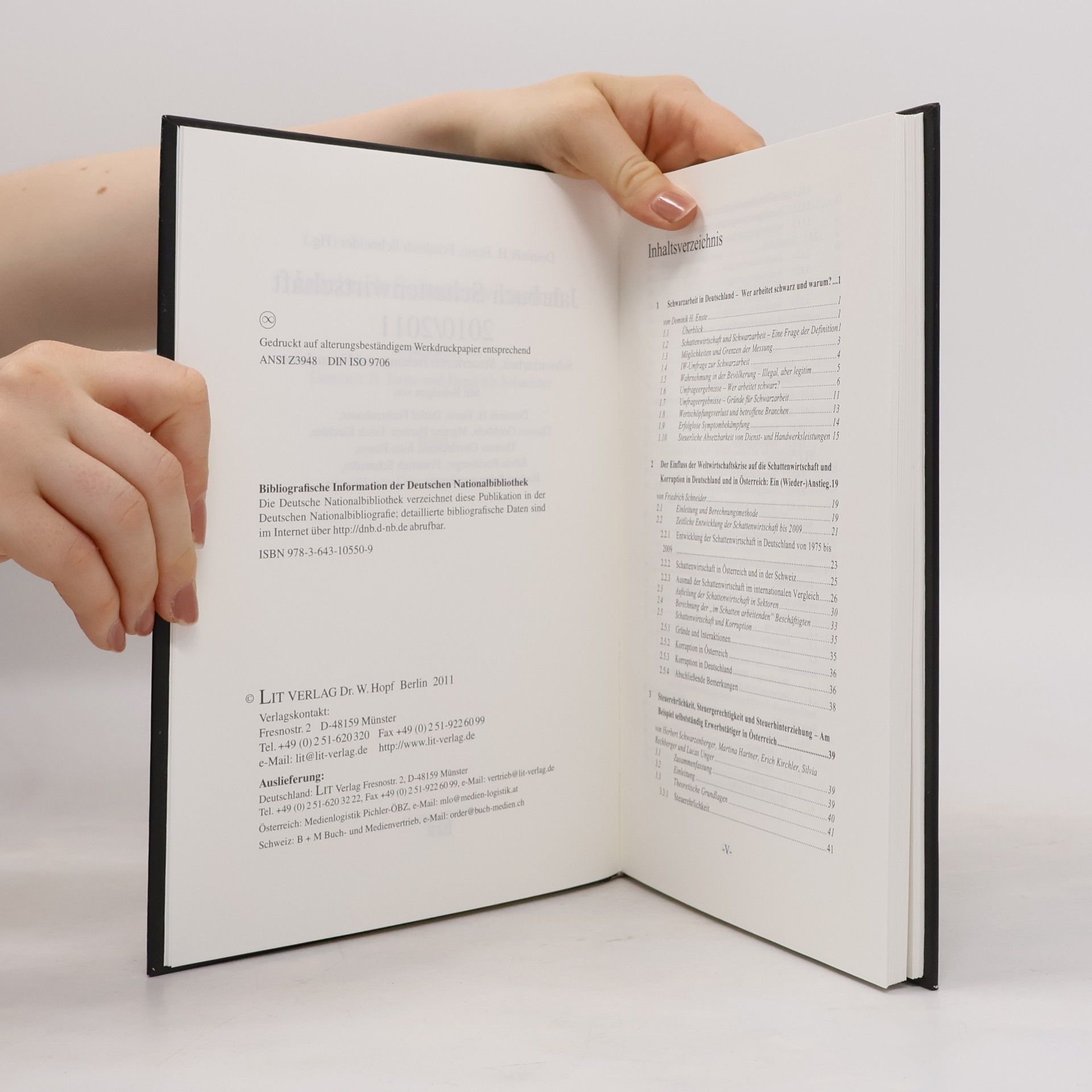 Dominik Enste Jahrbuch Schattenwirtschaft 2010/2011