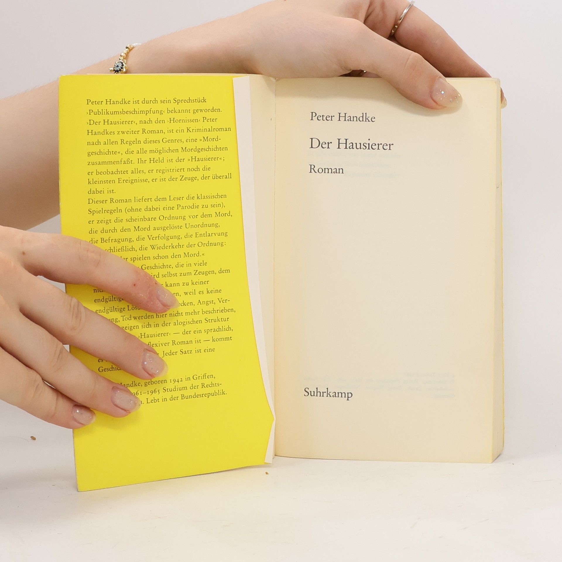 Peter Handke Der Hausierer