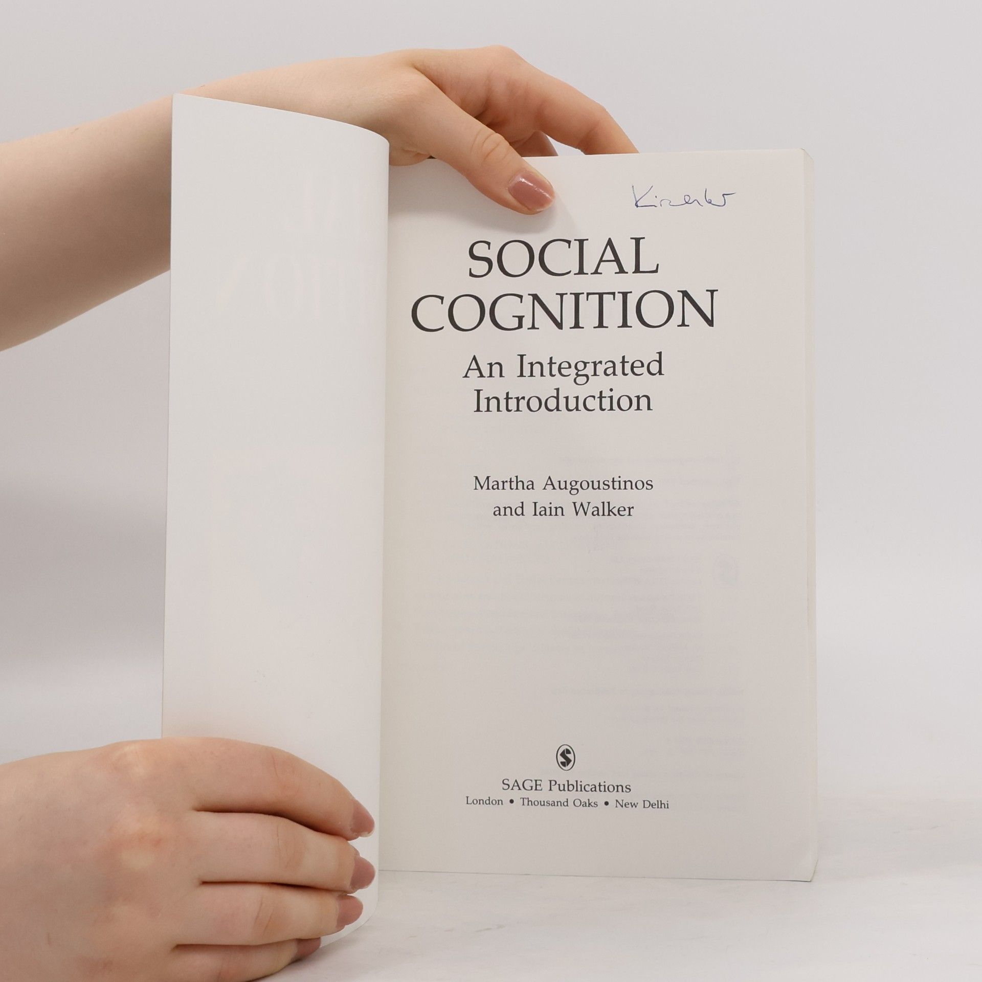 Martha Augoustinos Social Cognition