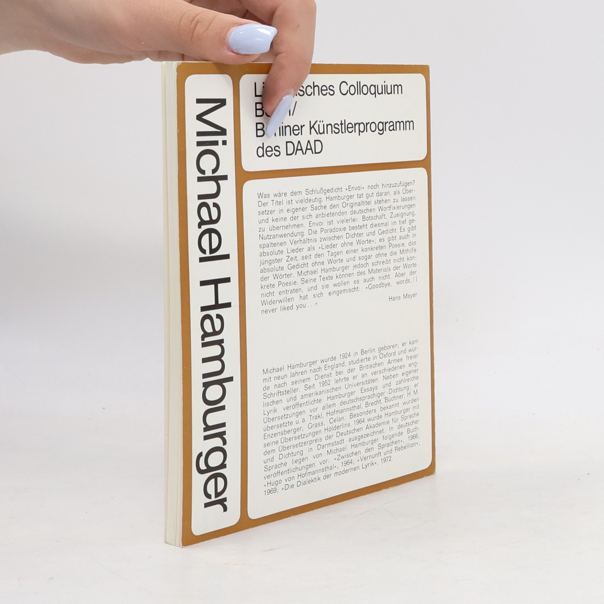 Michael Hamburger LCB-Editionen - 41: Gedichte
