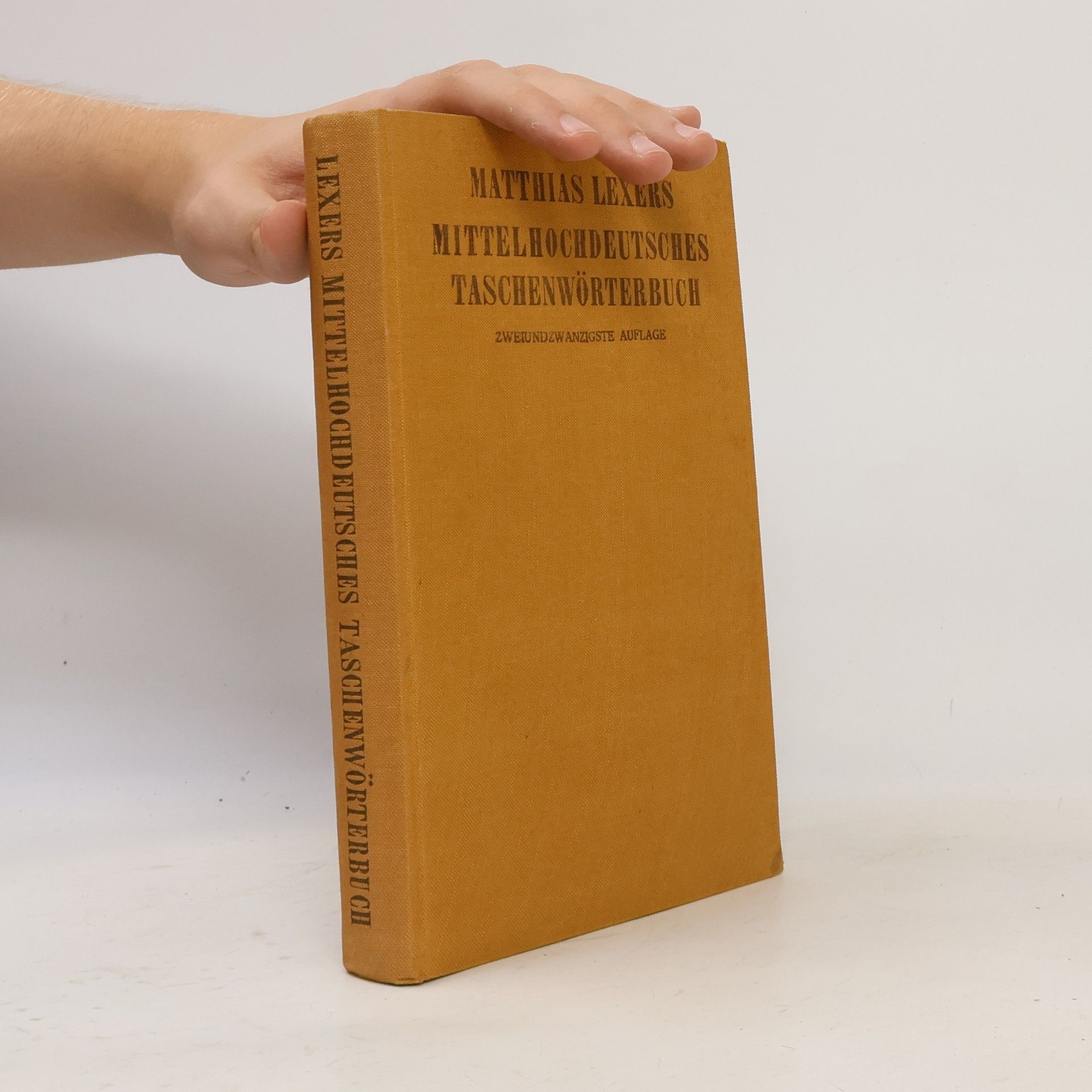 Matthias von Lexer Matthias Lexers Mittelhochdeutsches Taschenwörterbuch