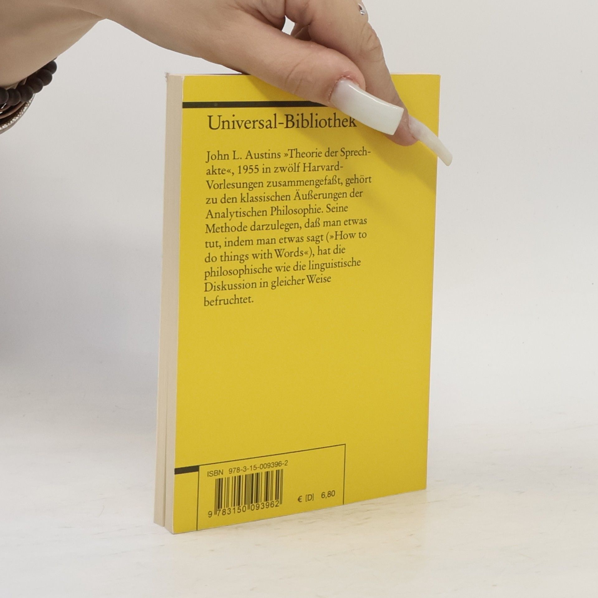J. L. Austin Zur Theorie der Sprechakte