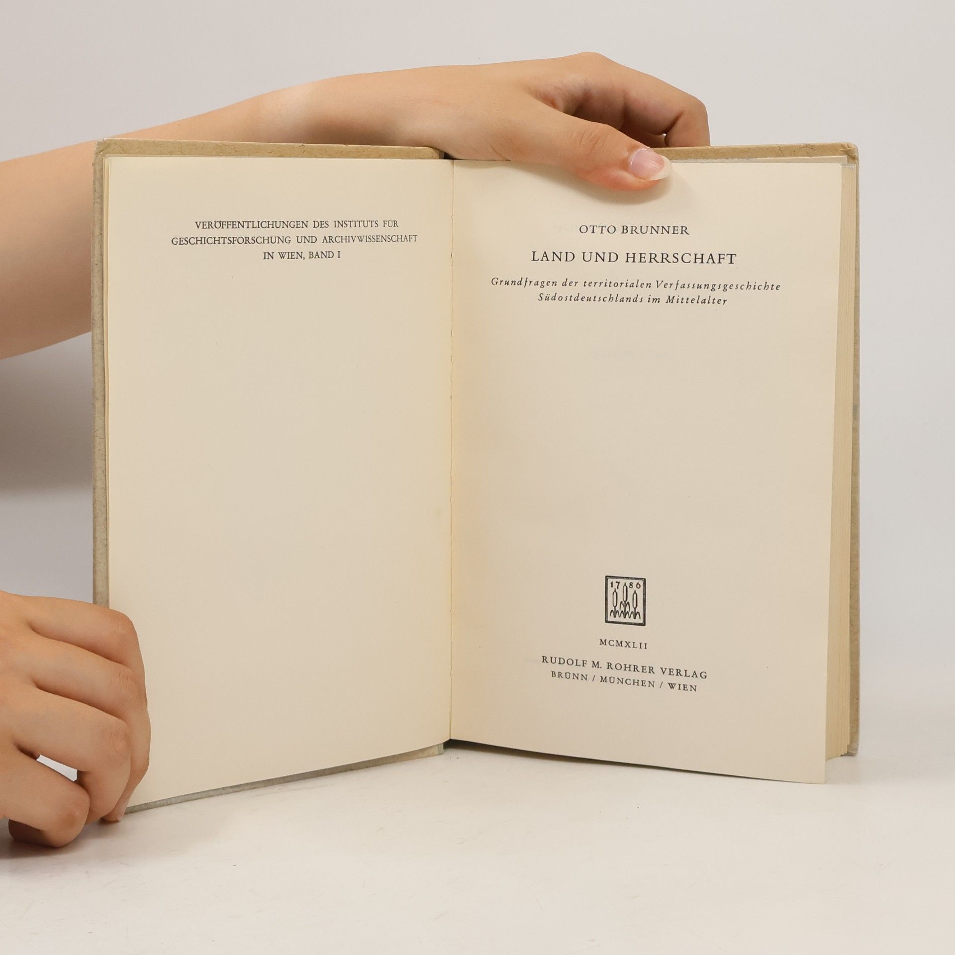 Otto Brunner Land und Herrschaft