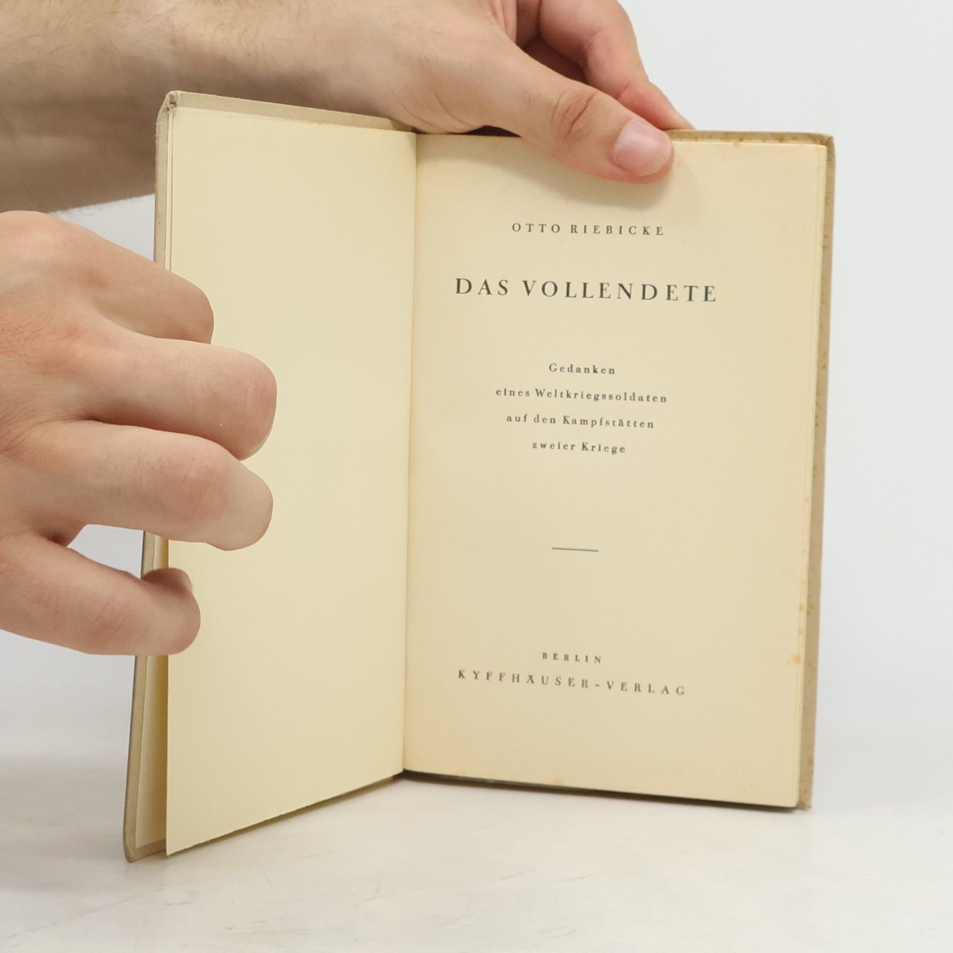 Otto Riebicke Das Vollendete