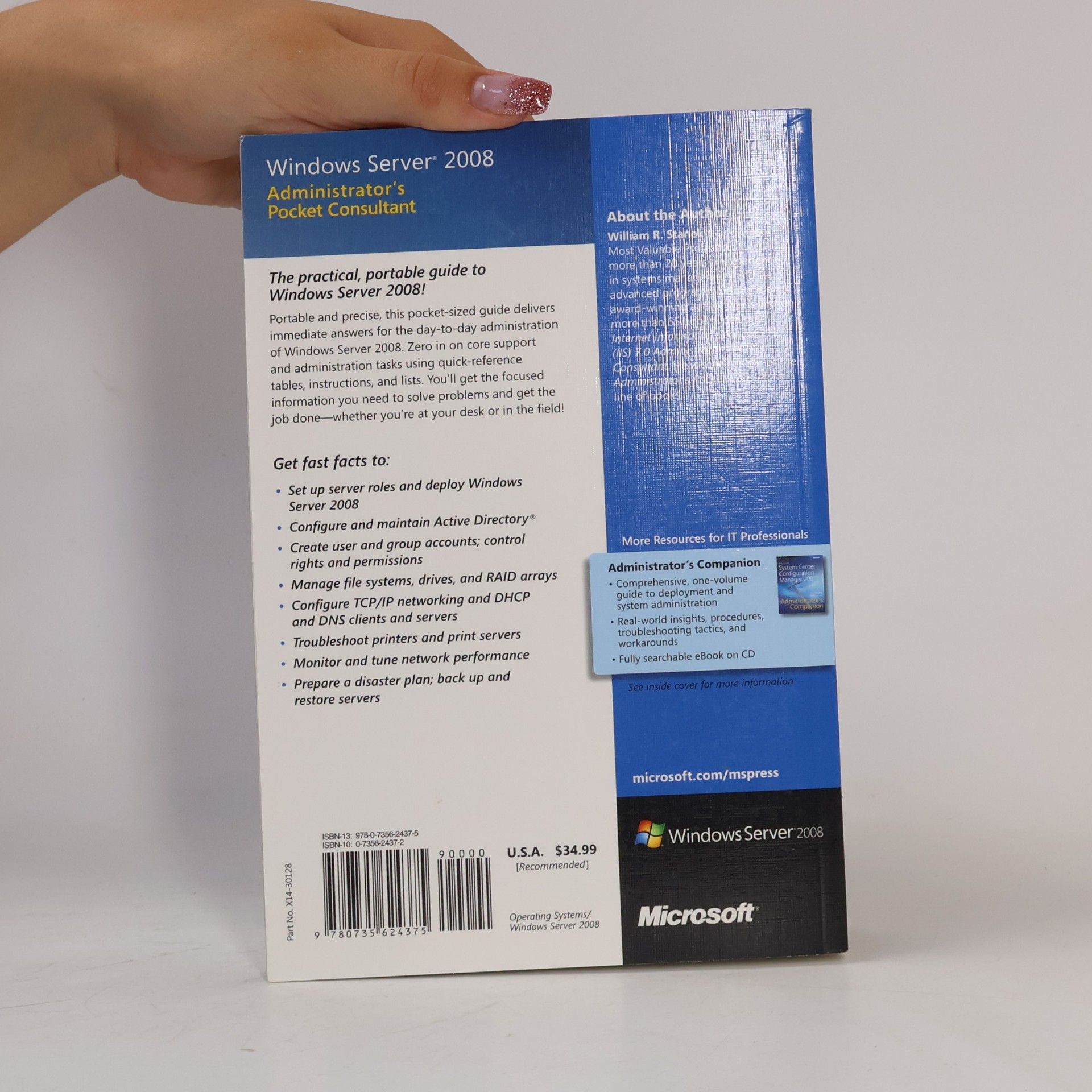 William R. Stanek Jr. Windows Server® 2008 Administrator's Pocket Consultant