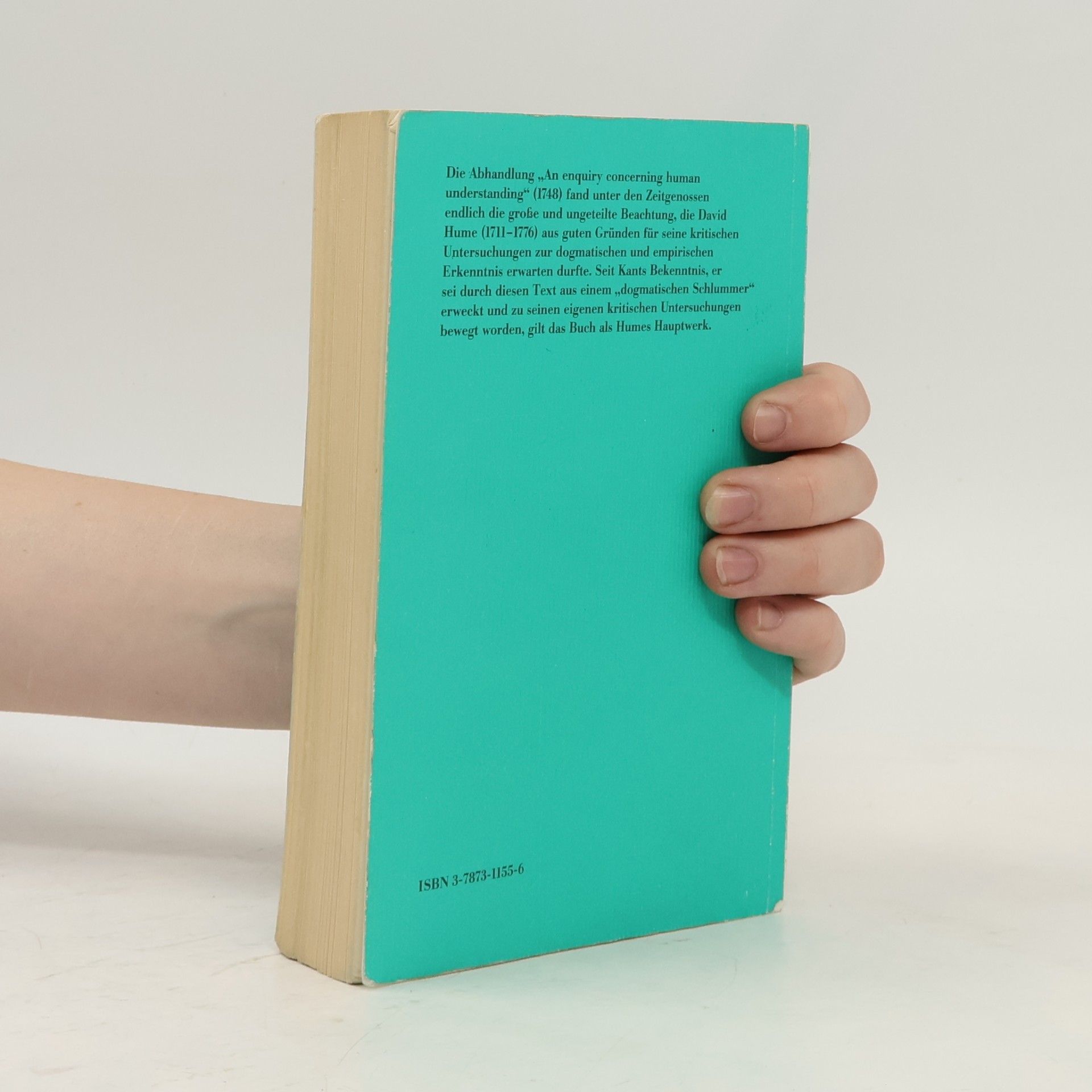 David Hume Philosophische Bibliothek - 35: Eine Untersuchung über den menschlichen Verstand