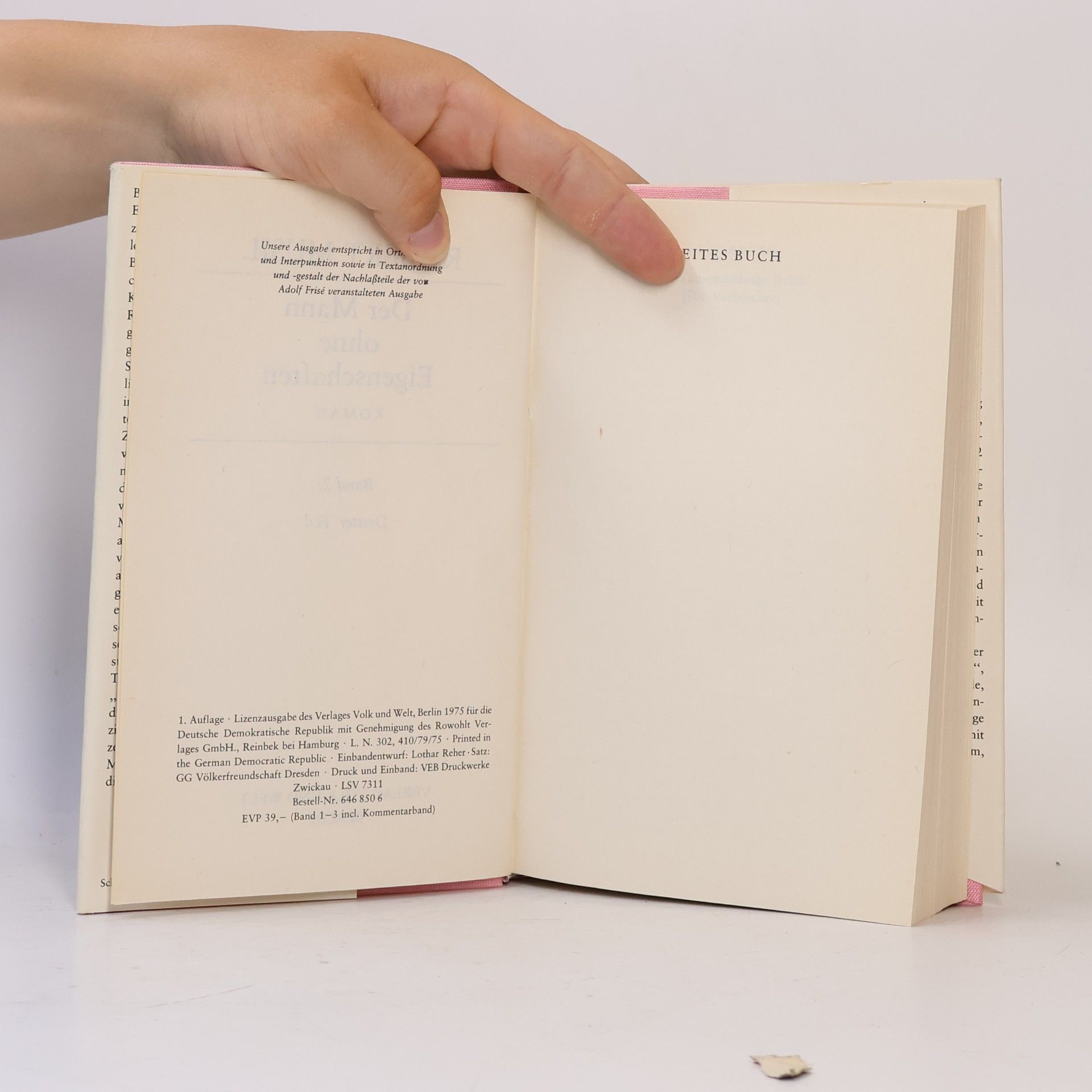 Robert Musil Der Mann ohne Eigenschaften