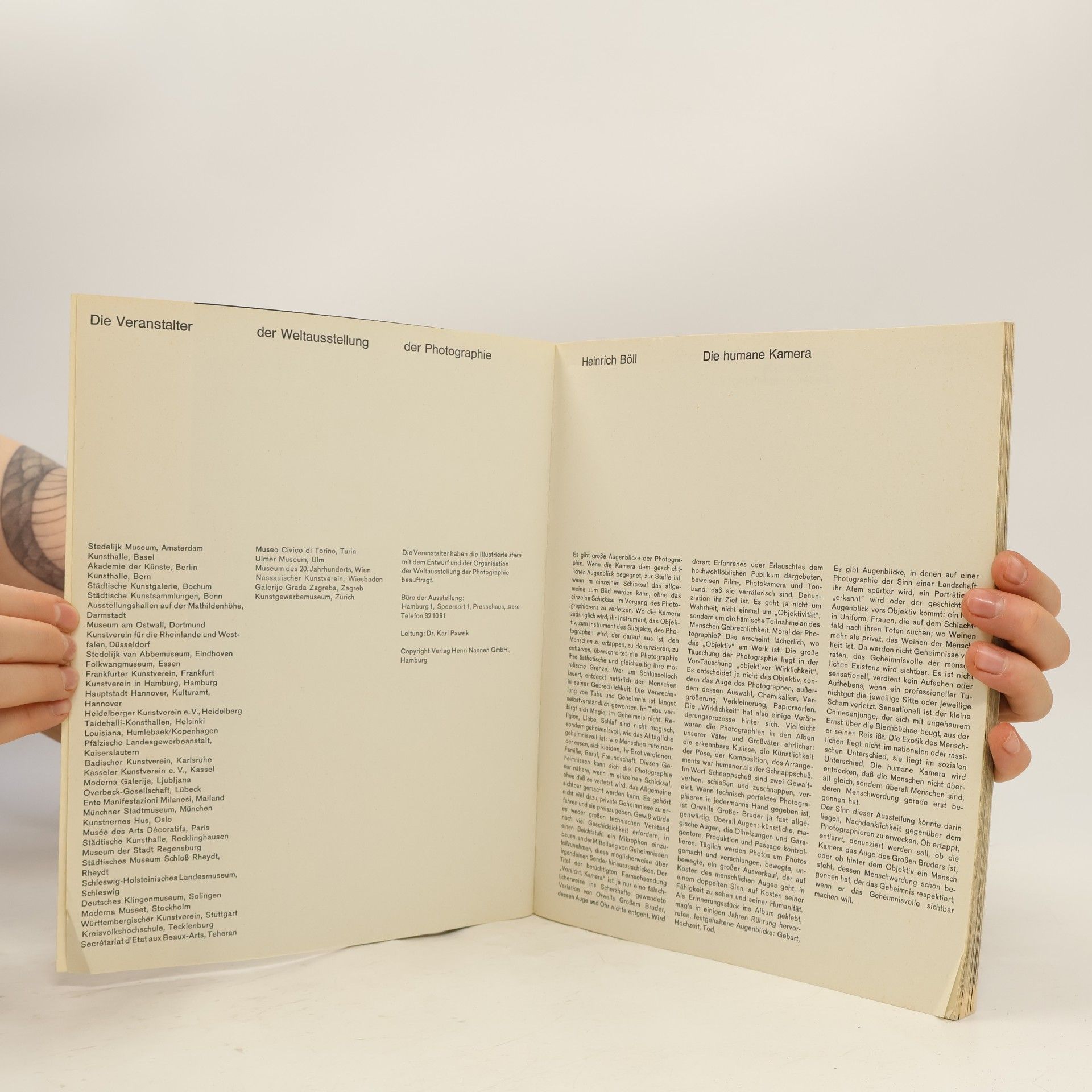 Heinrich Böll Welt Ausstellung der Photographie