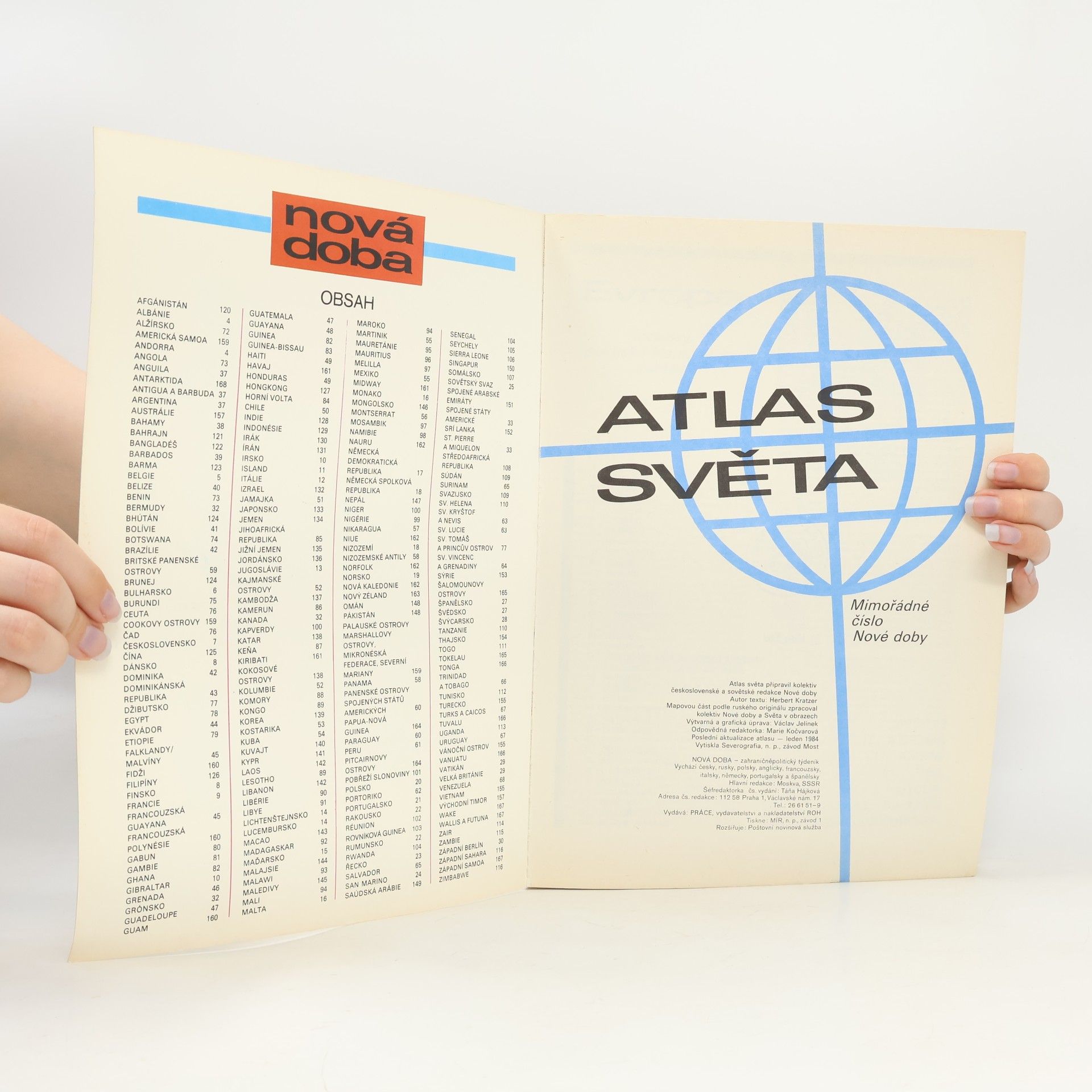 Marie Kočvarová Atlas světa. Nová doba