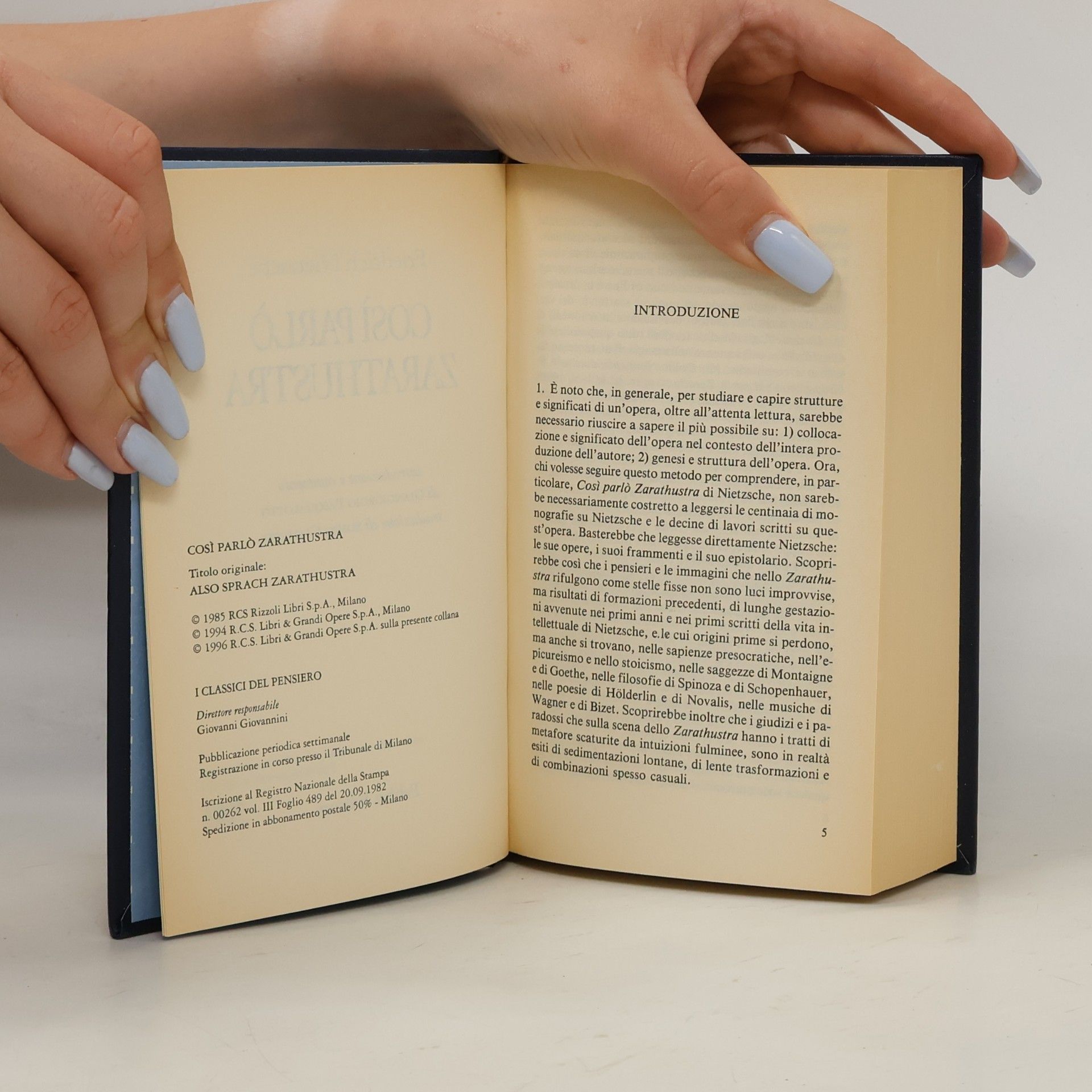 Friedrich Nietzsche Così parlò Zarathustra