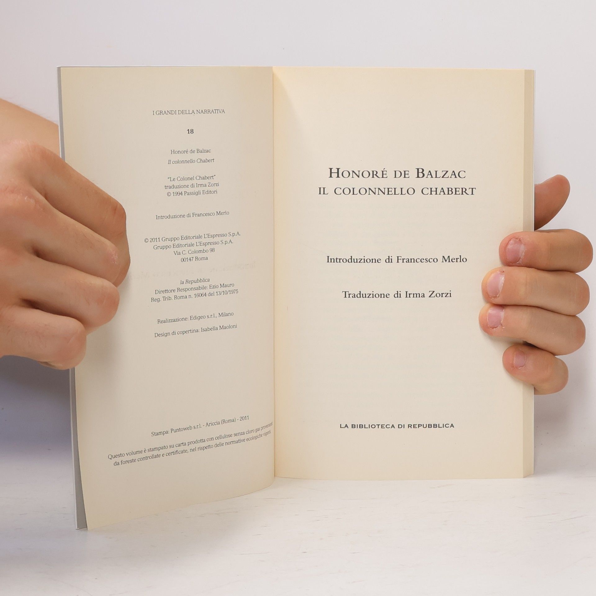 Honoré de Balzac Il colonnello Chabert
