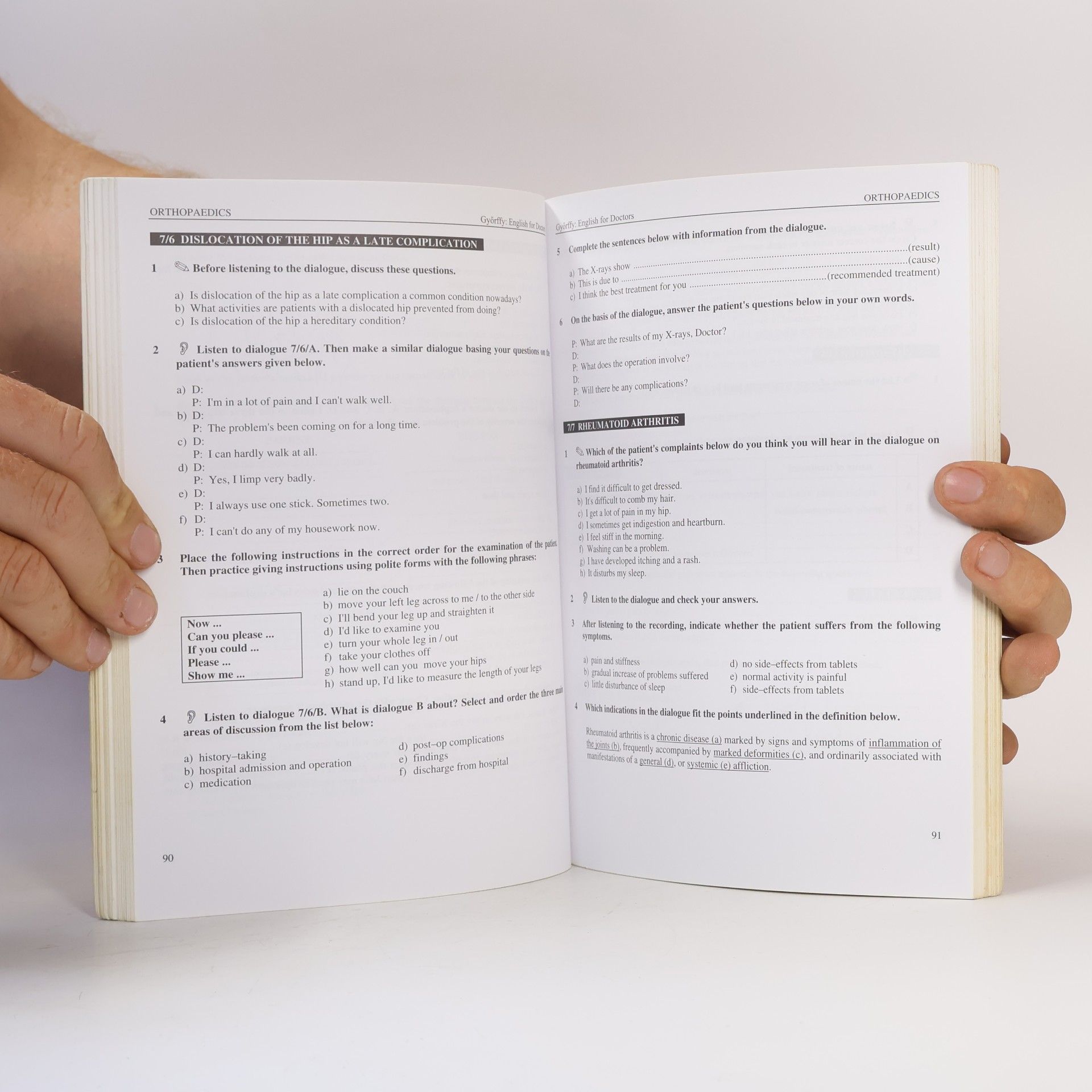 Mária Győrffy English for doctors. Authentic consulting - room activities for doctors, dentists, students and nurses with accompanying recorded material