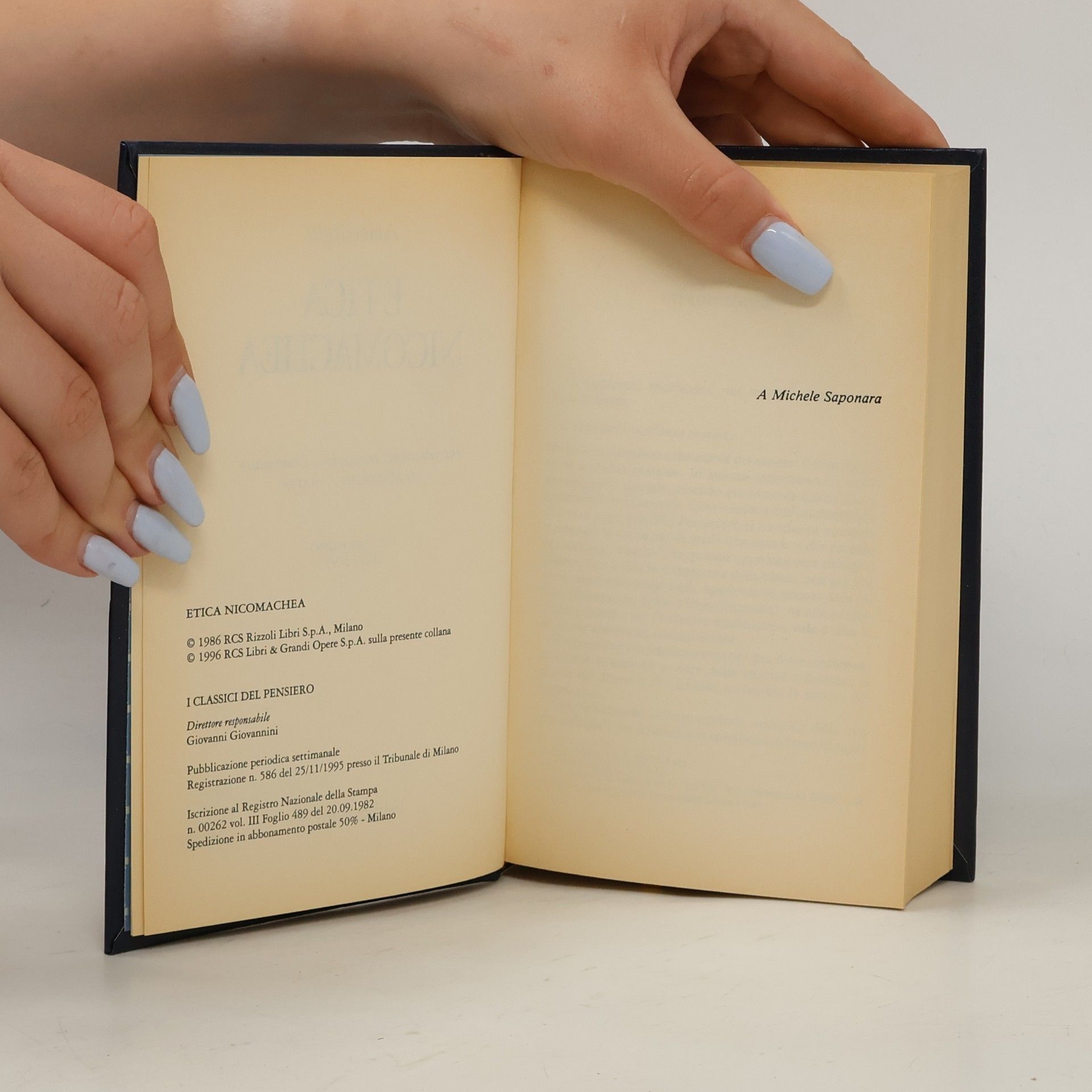 Aristotelés Etica nicomachea - Vol. 1