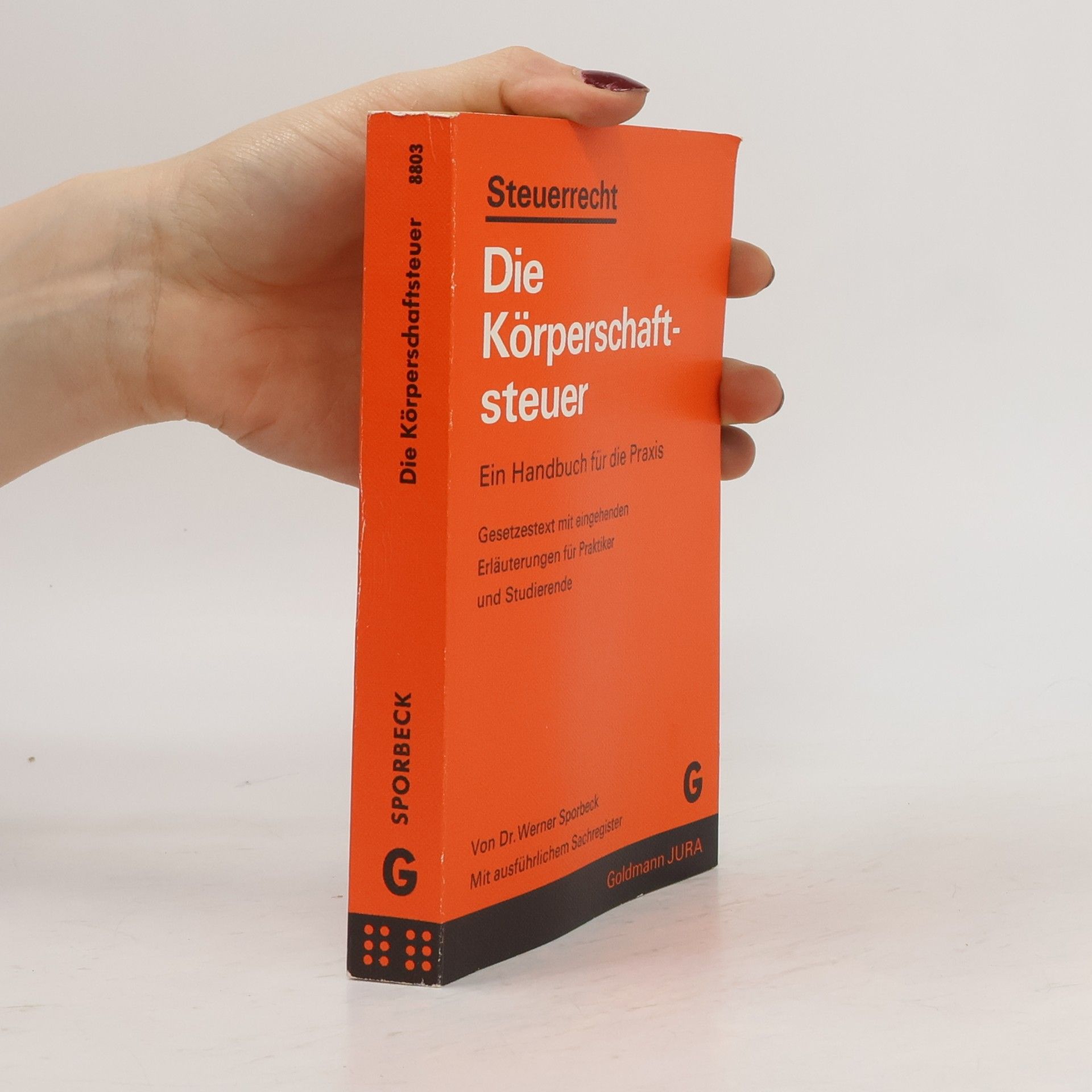 Werner Sporbeck Die Körperschaftsteuer