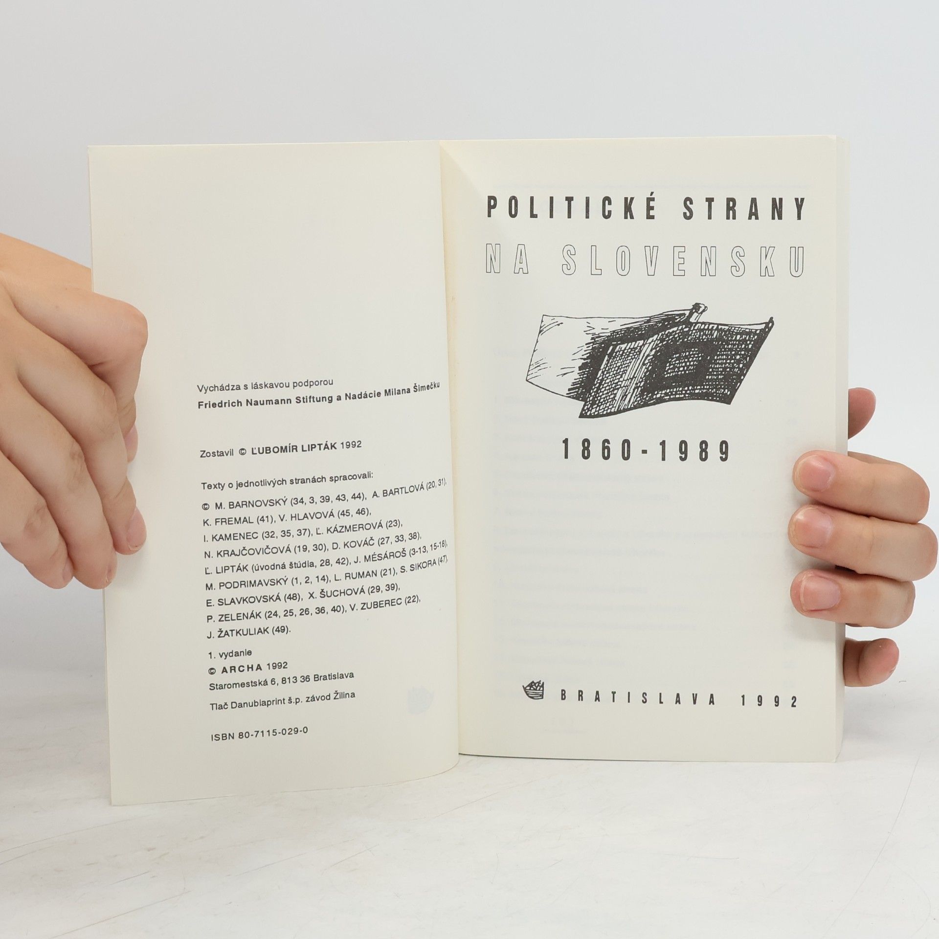 Ľubomír Lipták Politické strany na Slovensku : 1860-1989