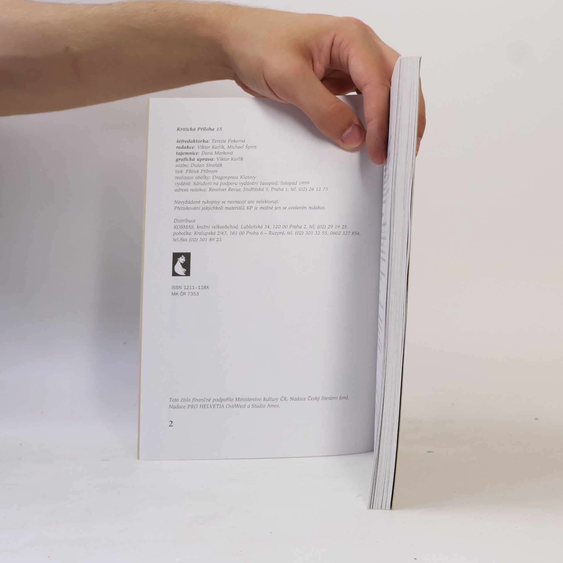 Collectif d'auteurs Kritická Příloha 15. Revolver revue