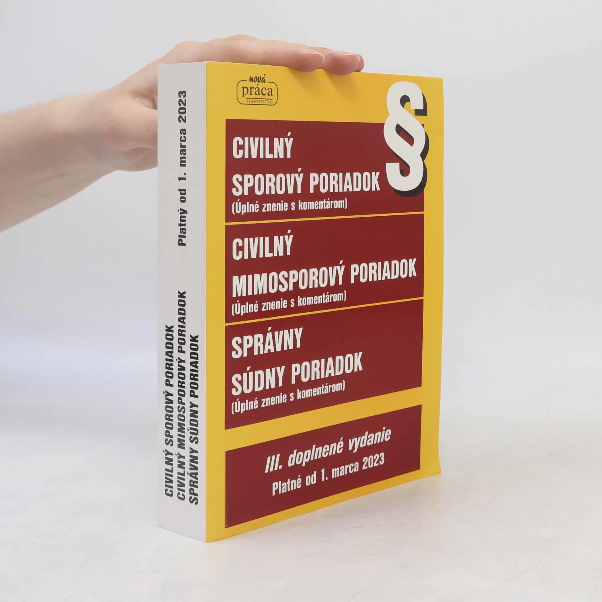 Autorenkollektiv Civilný sporový poriadok, Civilný mimosporový poriadok, Správny súdny poriadok