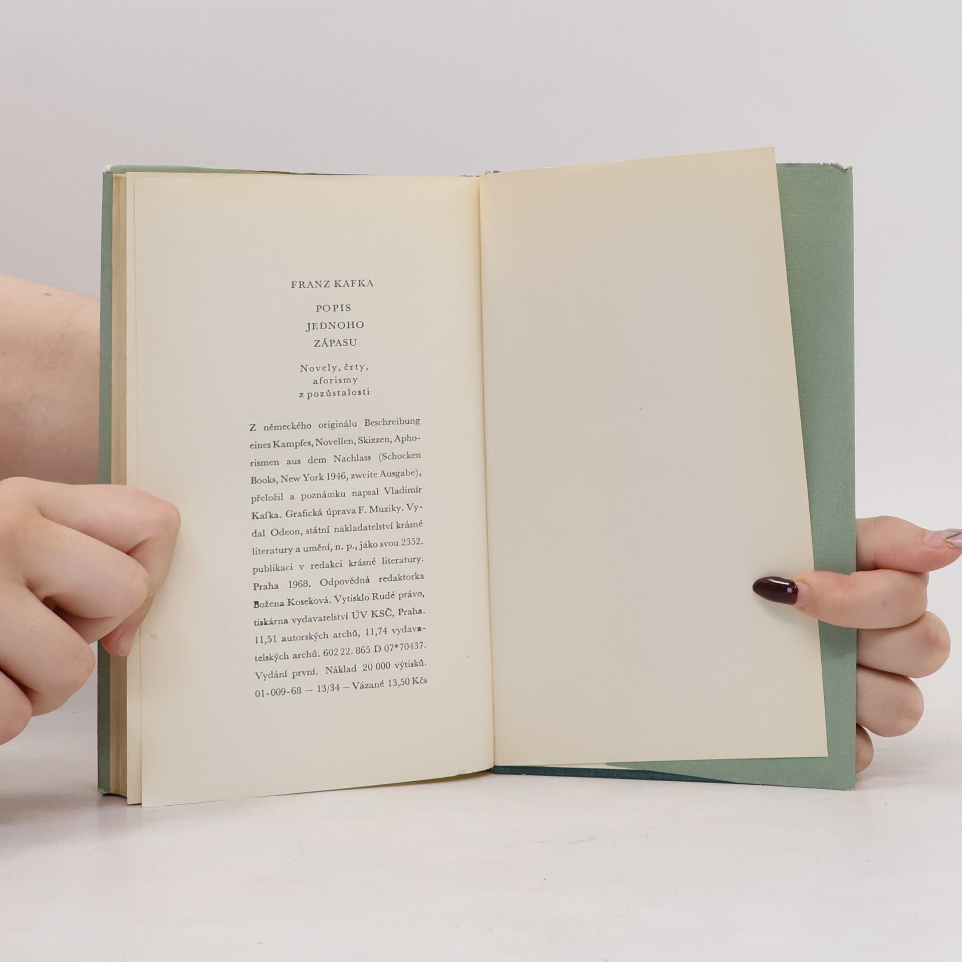 Franz Kafka Popis jednoho zápasu