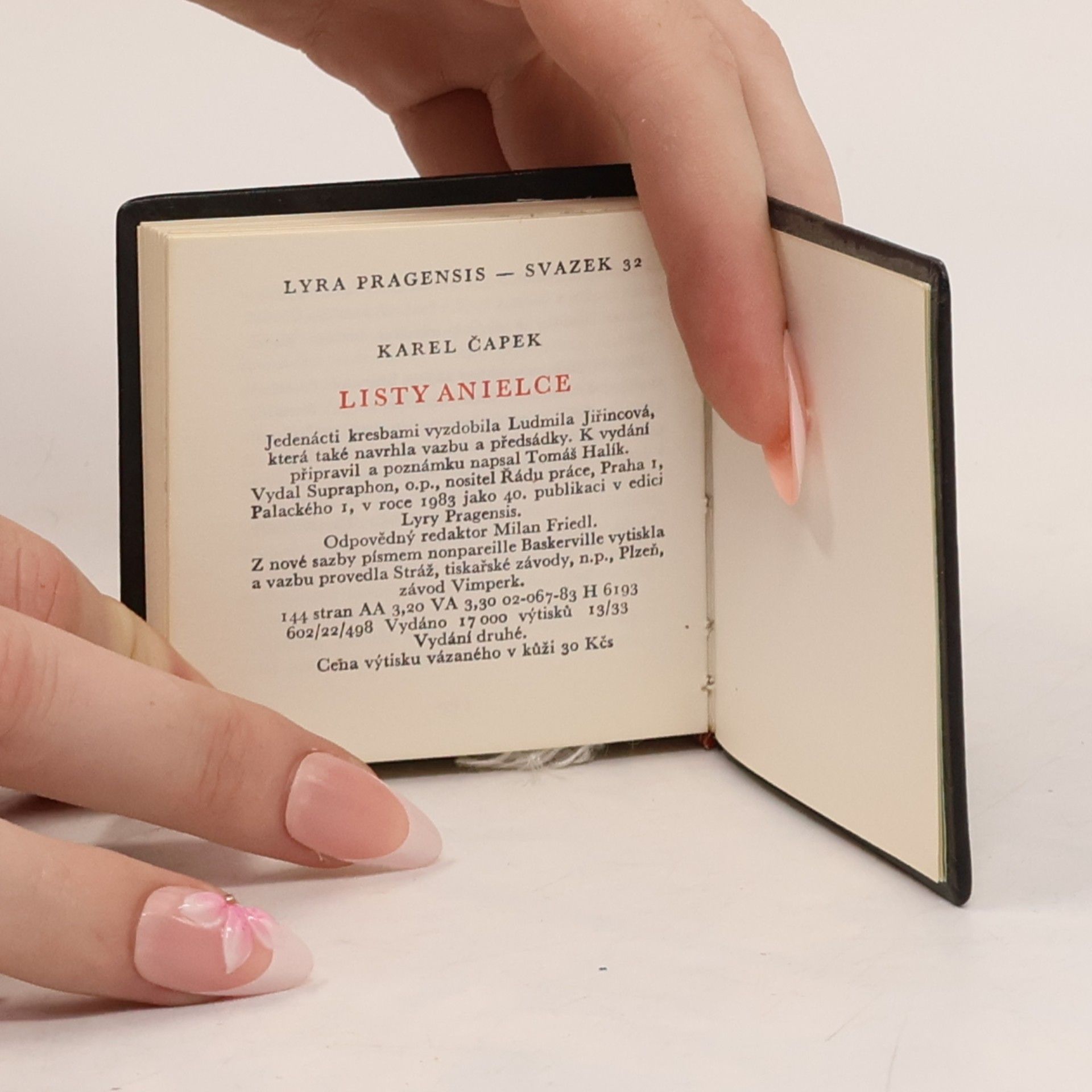 Karel Čapek Listy Anielce