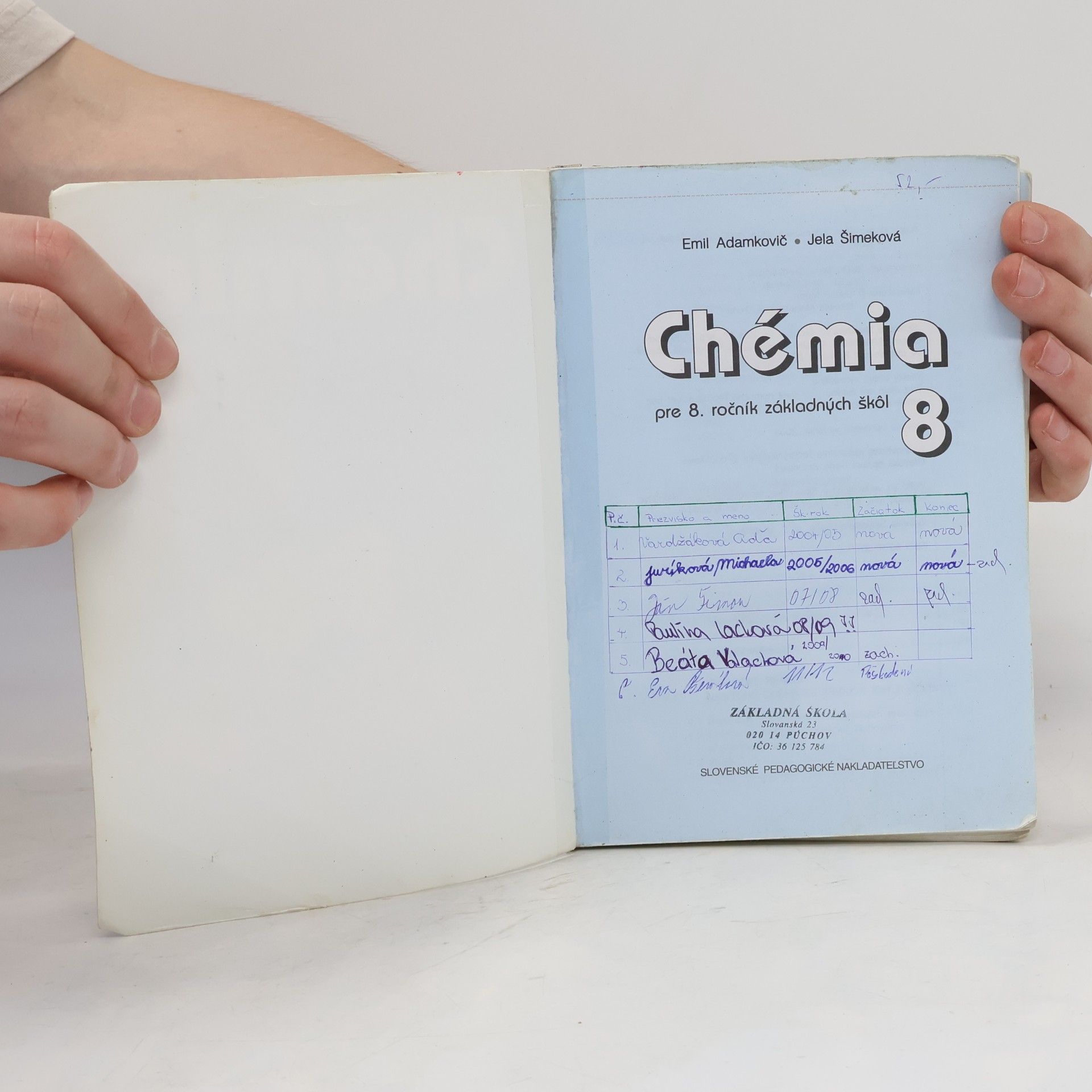 Emil Adamkovič Chémia 8