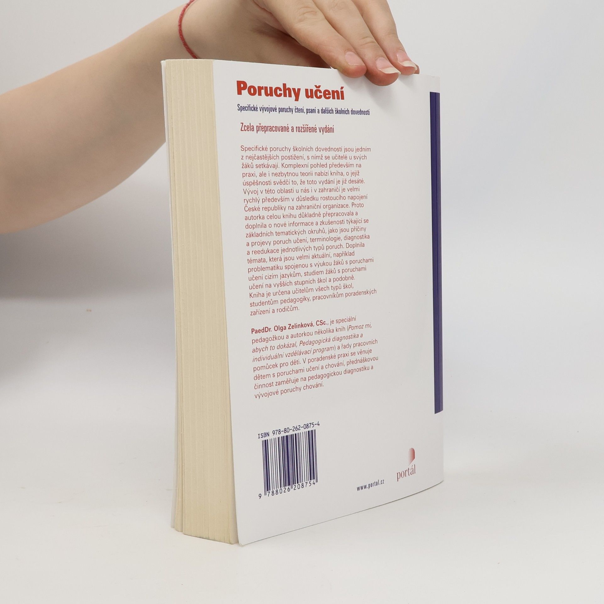 Zelinková Olga Poruchy učení. Dyslexie, dysgrafie, dysortografie, dyskalkulie, dyspraxie, ADHD