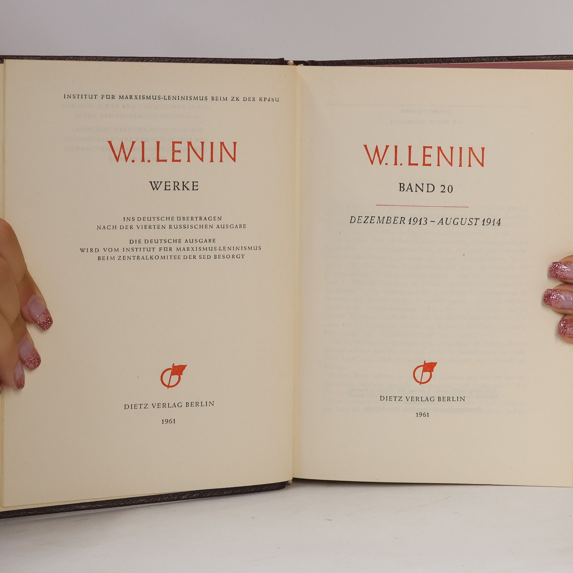 Vladimir Iljič Lenin W. I. Lenin Werke 20