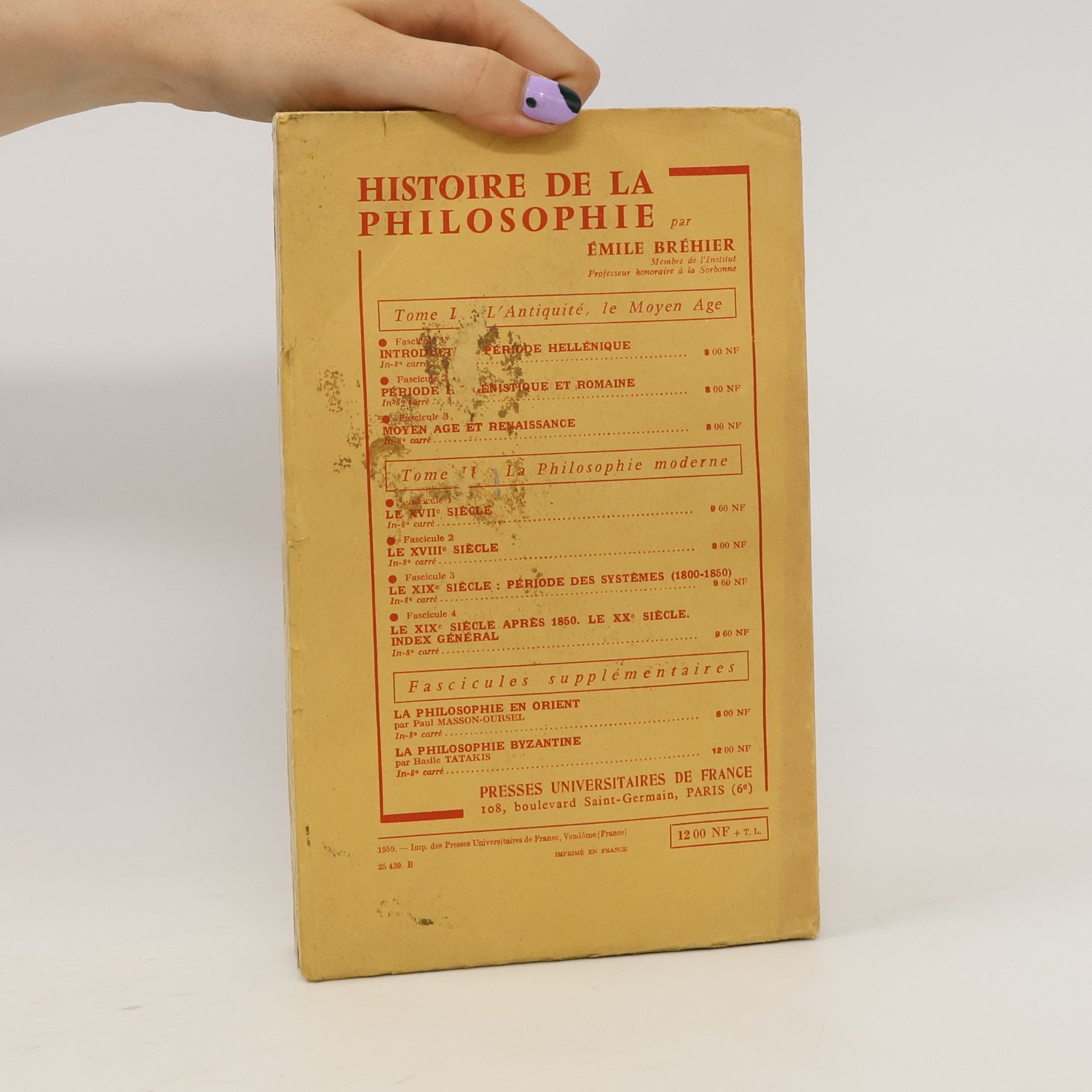 Basile Tatakis La philosophie byzantine