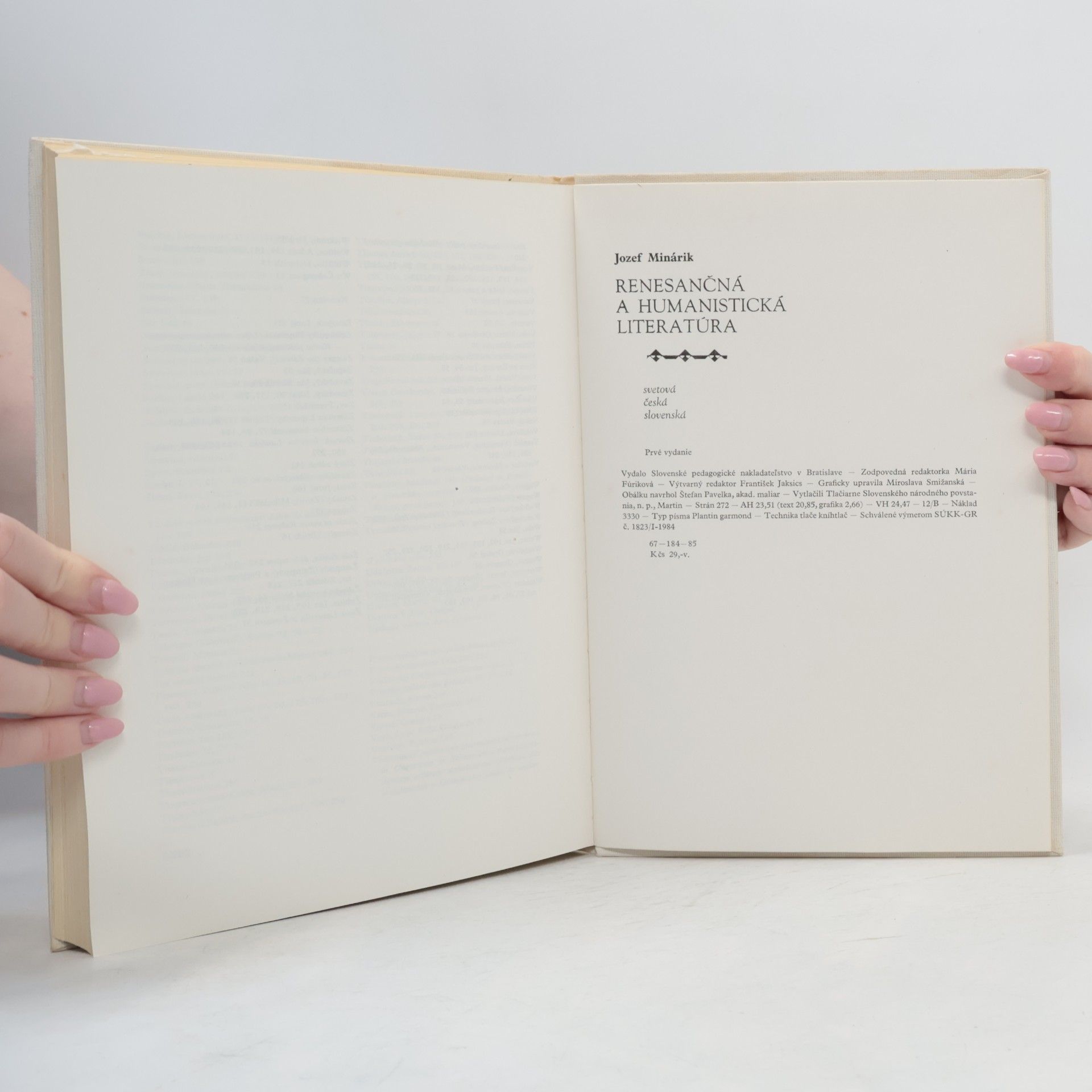 Jozef Minárik Renesančná a humanistická literatúra