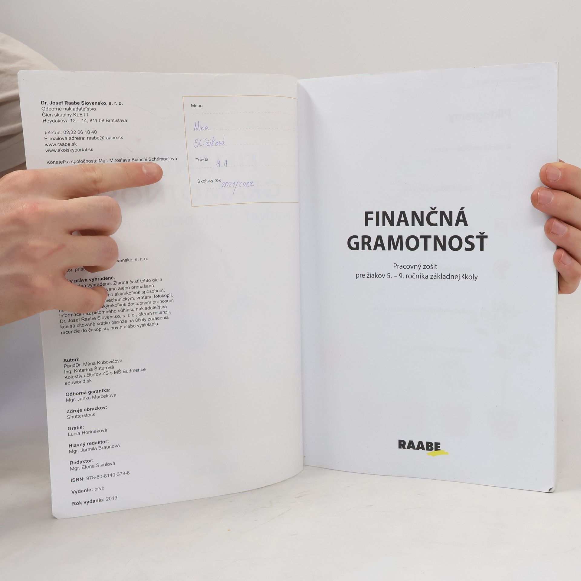 Mária Kubovicová Finančná gramotnosť Pracovný zošit pre žiakov 5. - 9. ročníka ZŠ