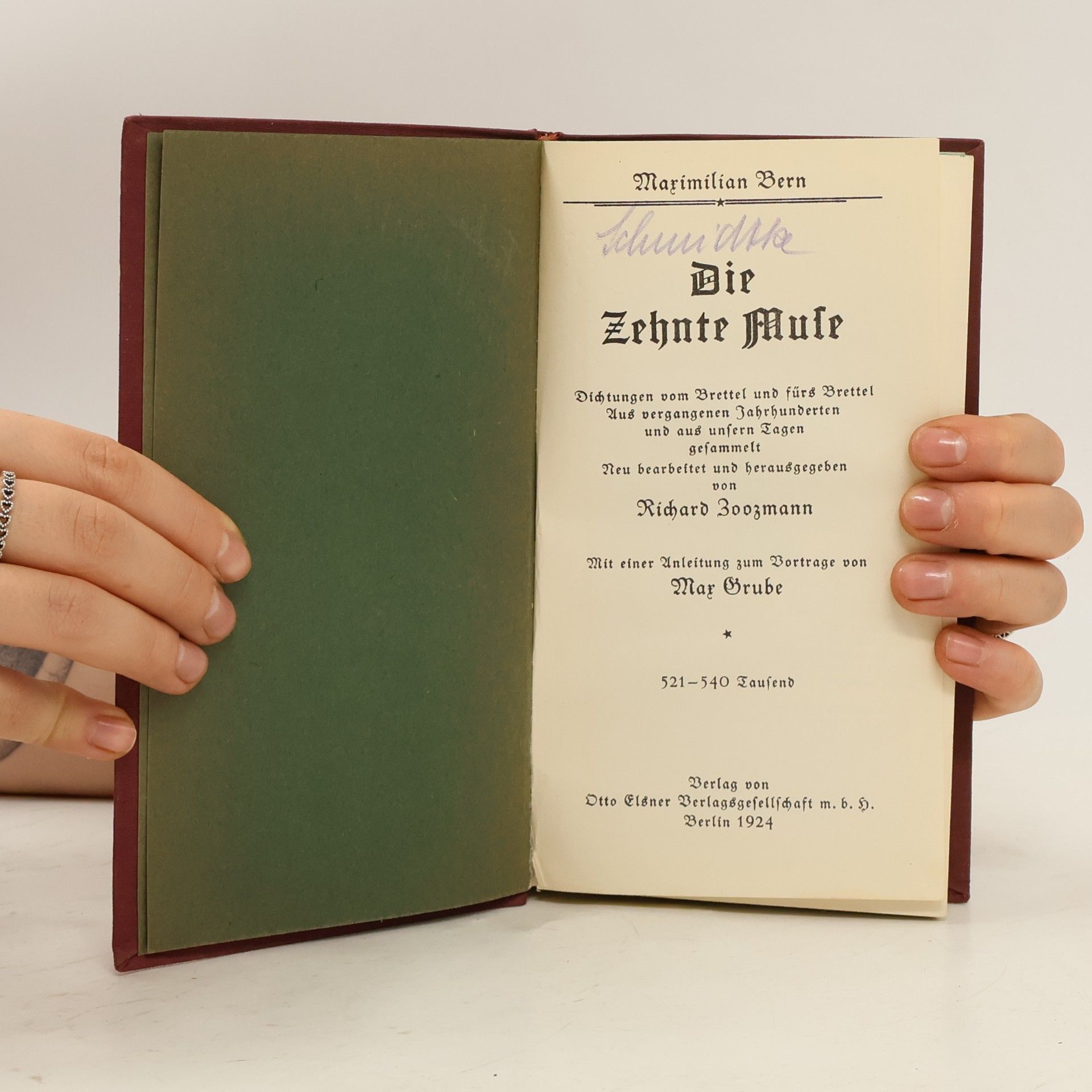 Richard Zoozmann Die Zehnte Muse