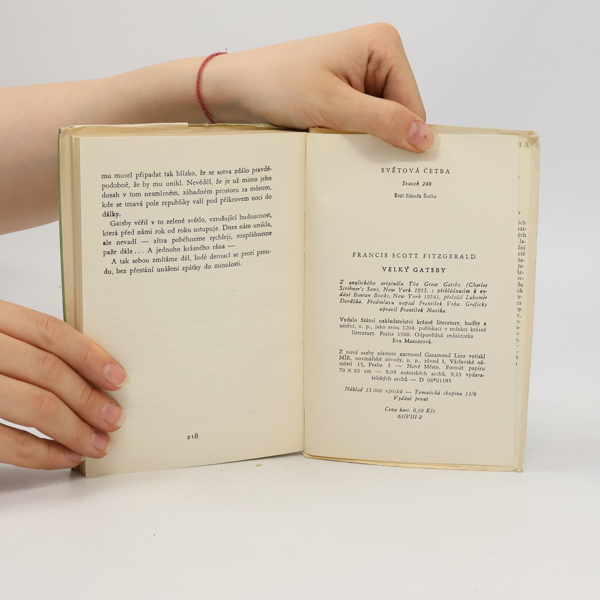 Francis Scott Fitzgerald Velký Gatsby