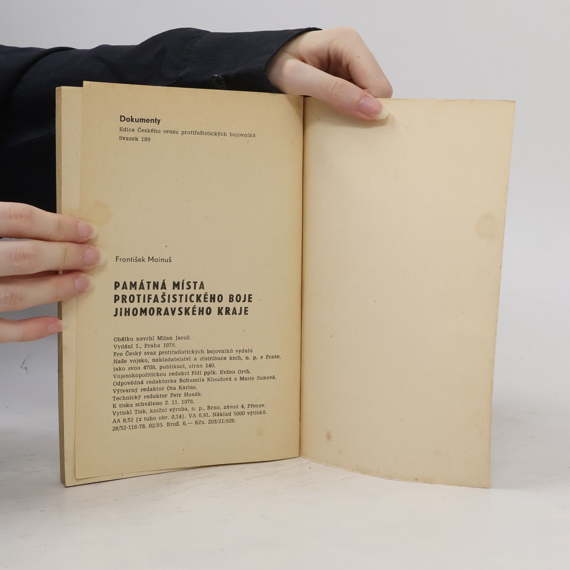 František Mainuš Památná místa protifašistického boje Jihomoravského kraje