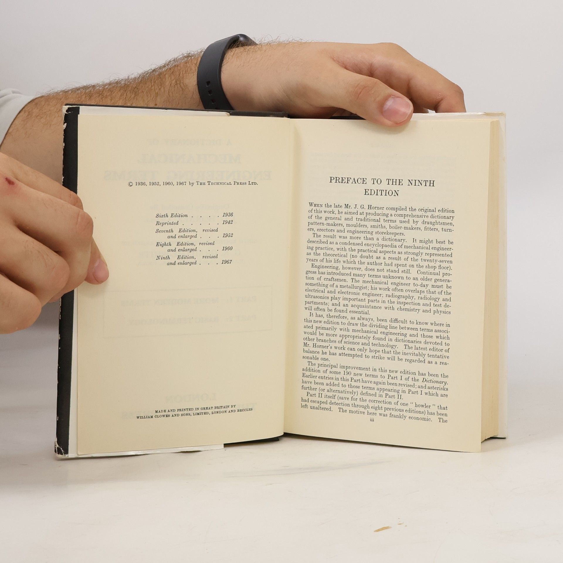 J. G. Horner Dictionary of Mechanical Engineering