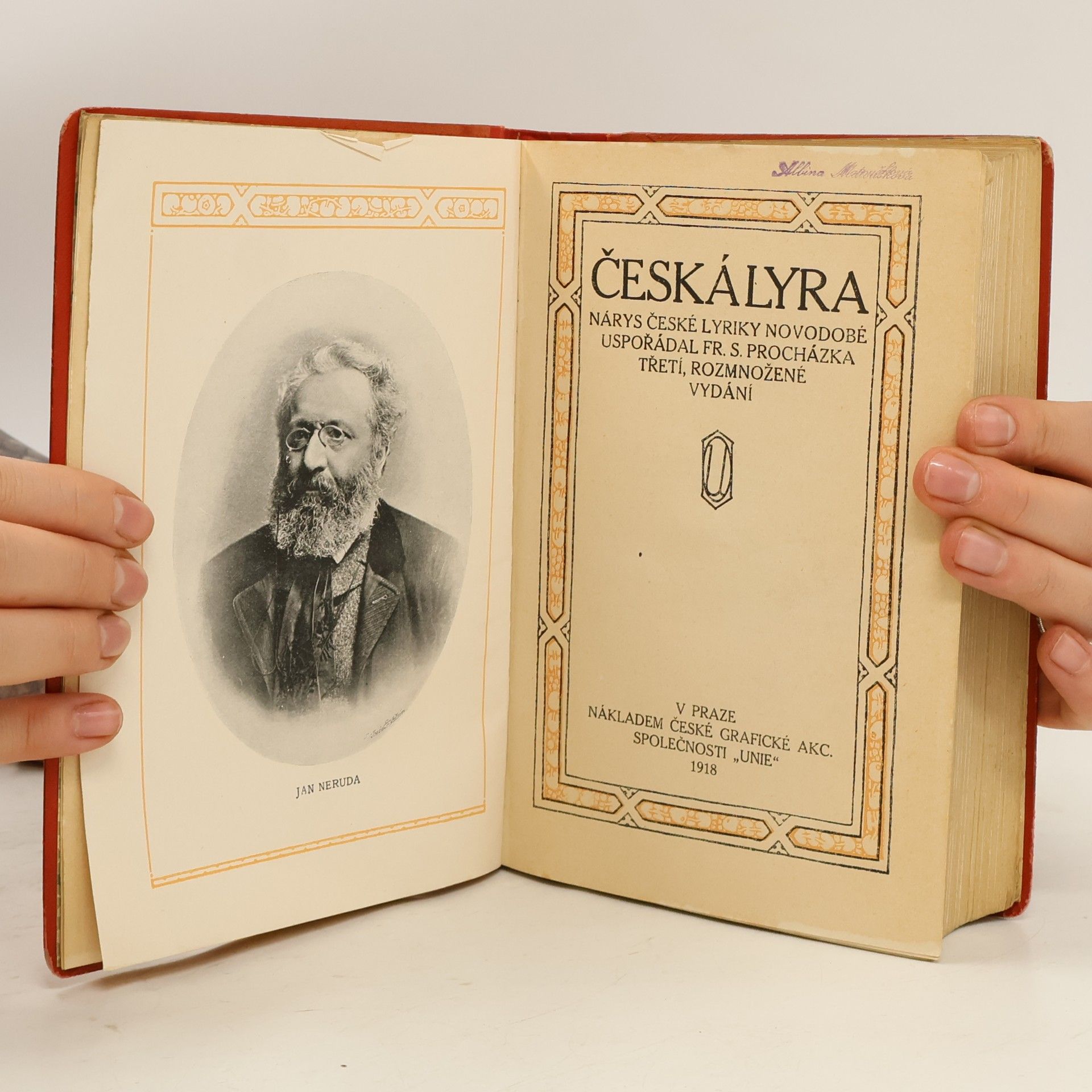 František Serafínský Procházka Česká lyra. Nárys české lyriky novodobé