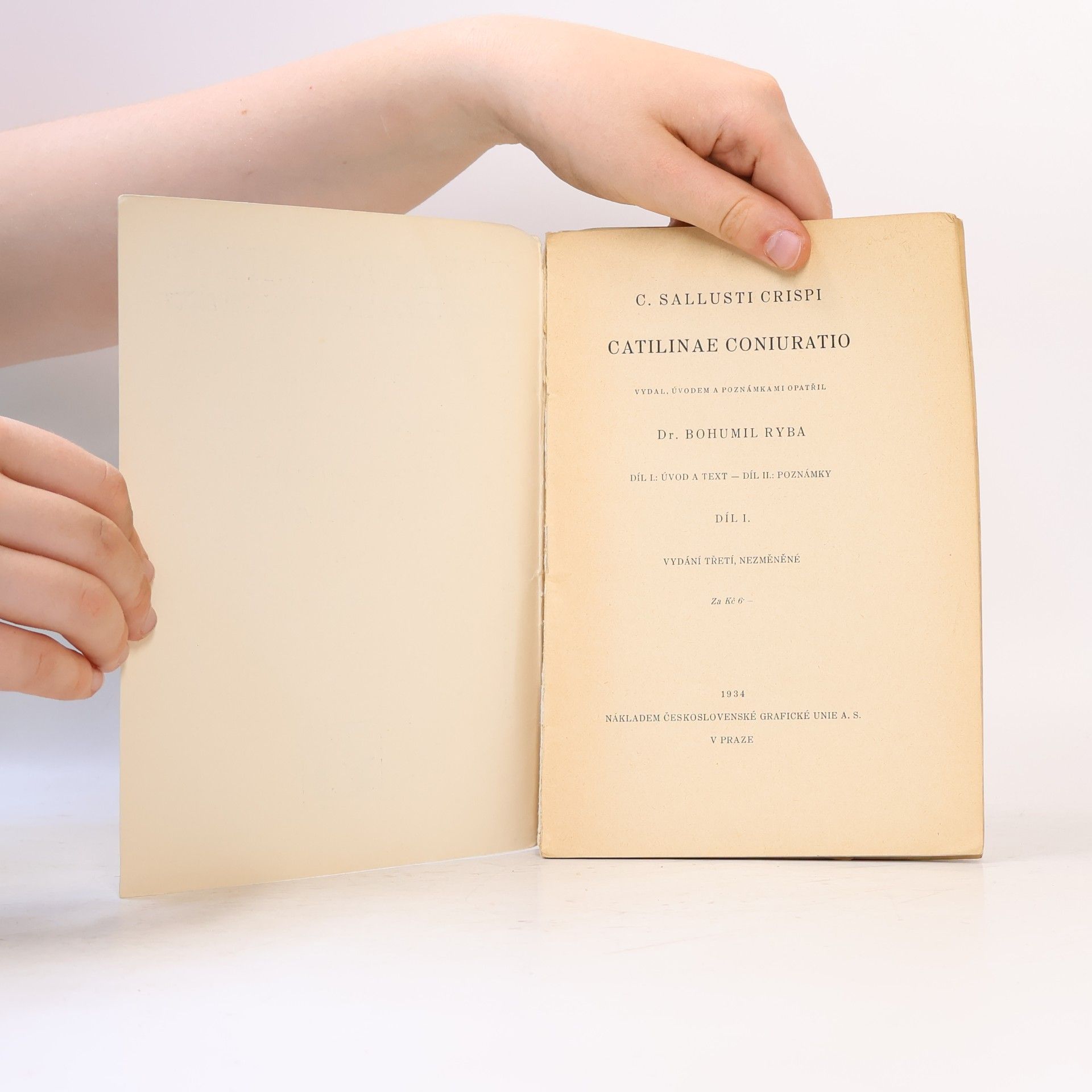 Gaius Sallustius Crispus Klassikové antičtí. Catilinae coniuratio. Díl 1