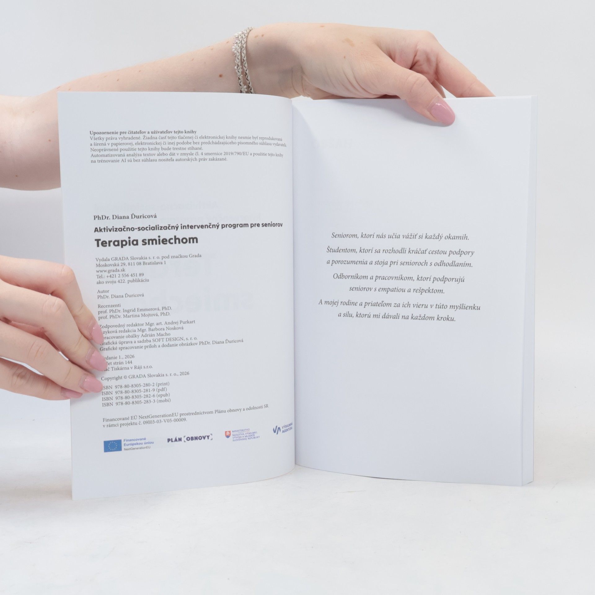 PhD. Diana Ďuricová Terapia smiechom: Aktivizačno-socializačný intervenčný program pre seniorov (2026)