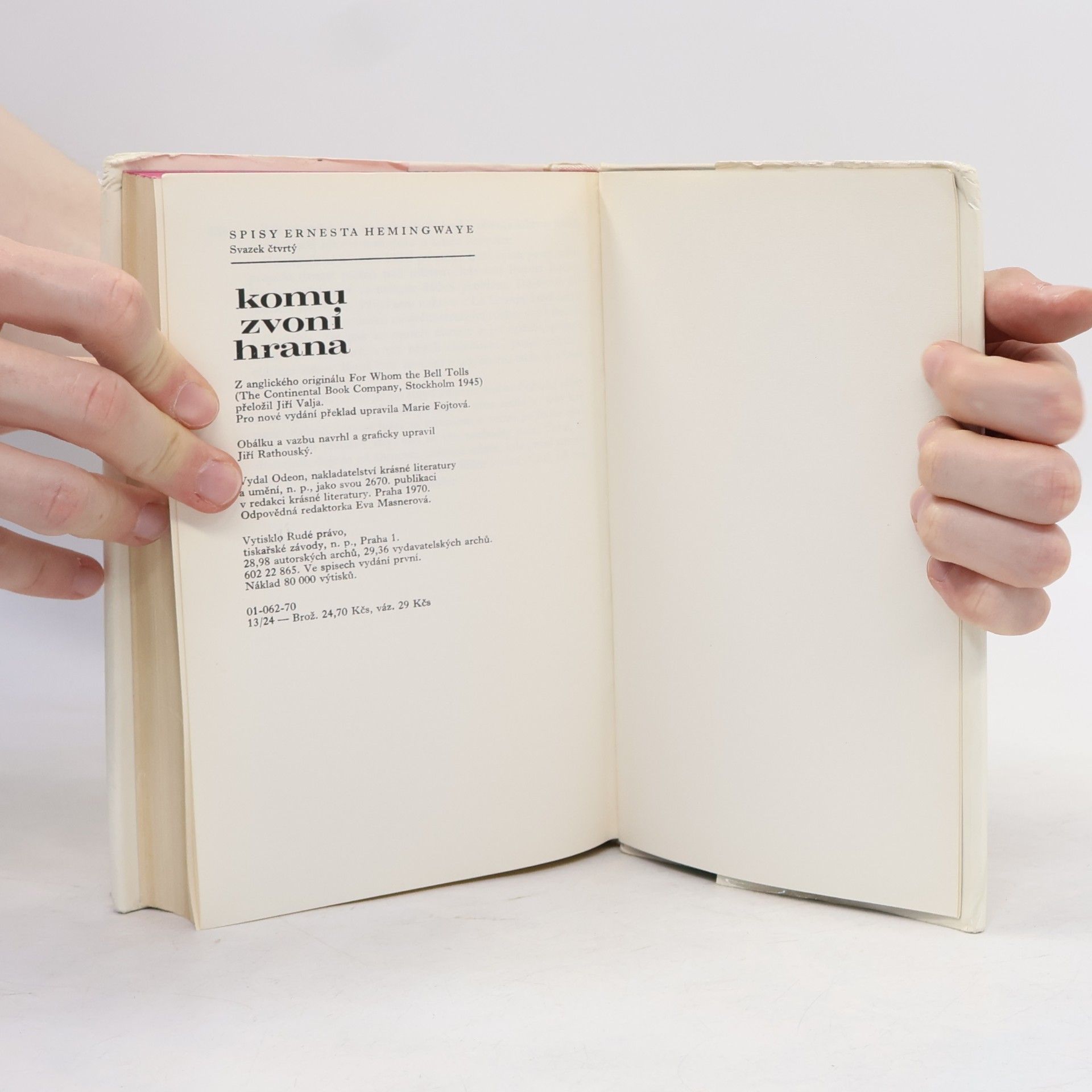 Ernest Hemingway Komu zvoní hrana
