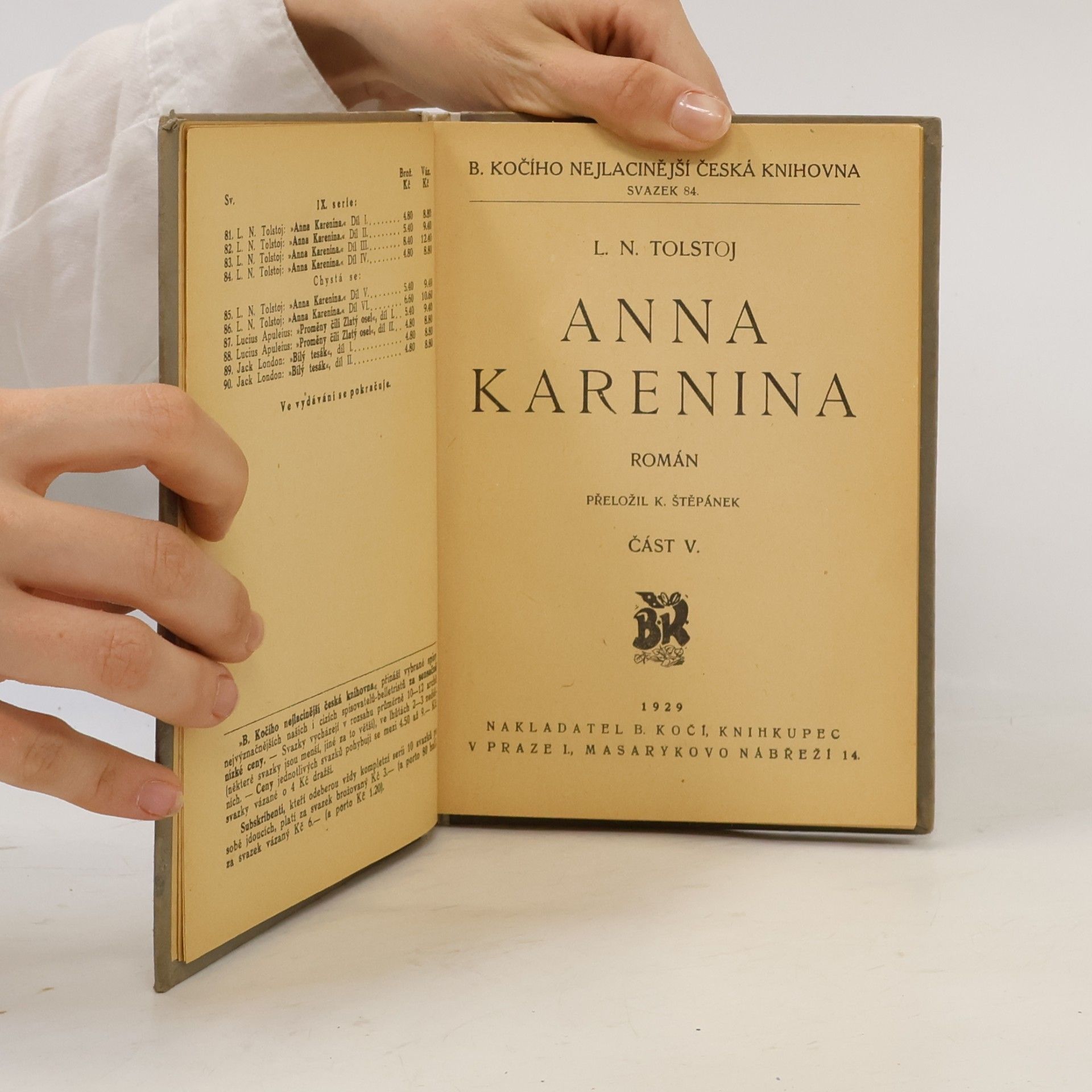 León Tolstói Anna Karenina. Část V.