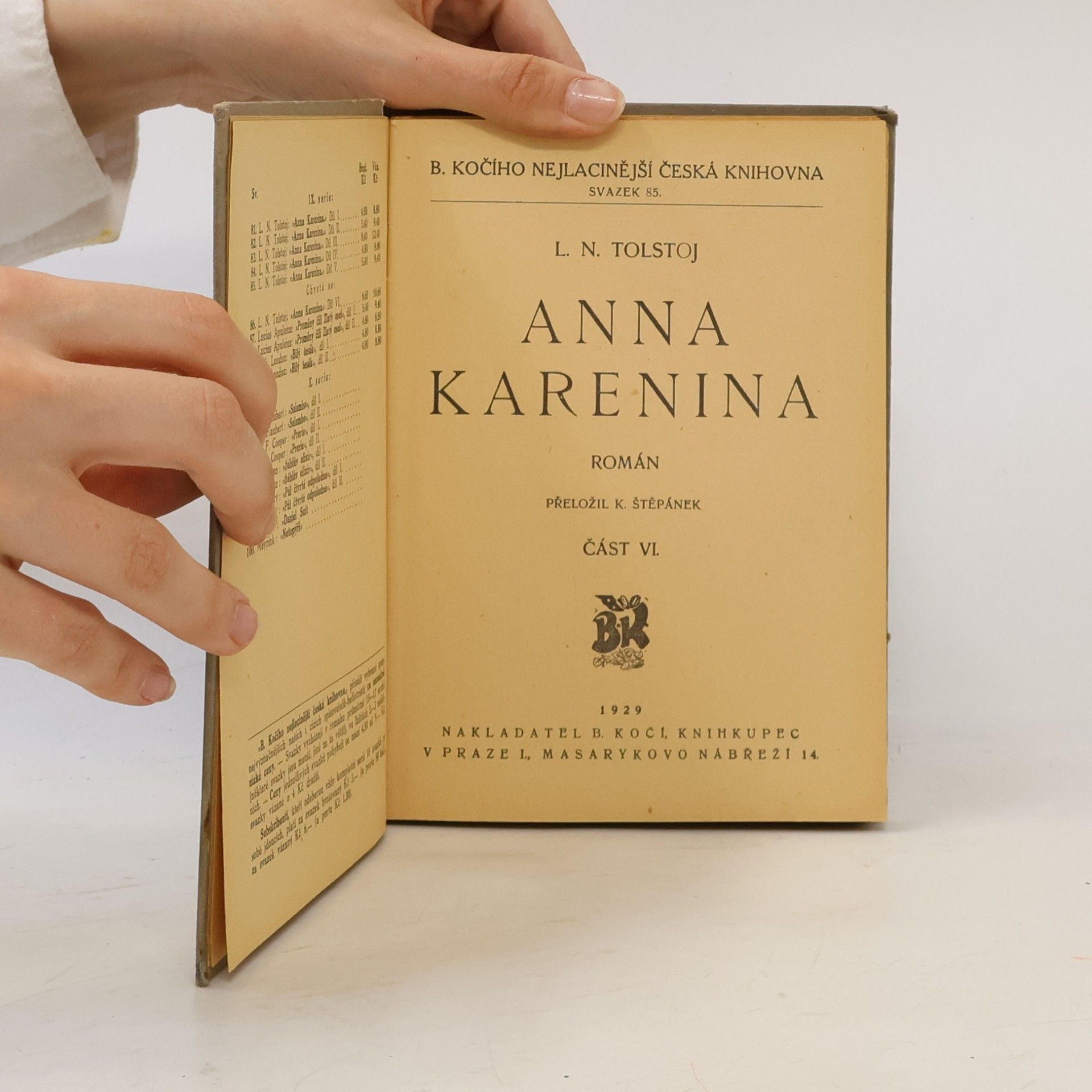 Lev Nikolajevič Tolstoj Anna Karenina VI.