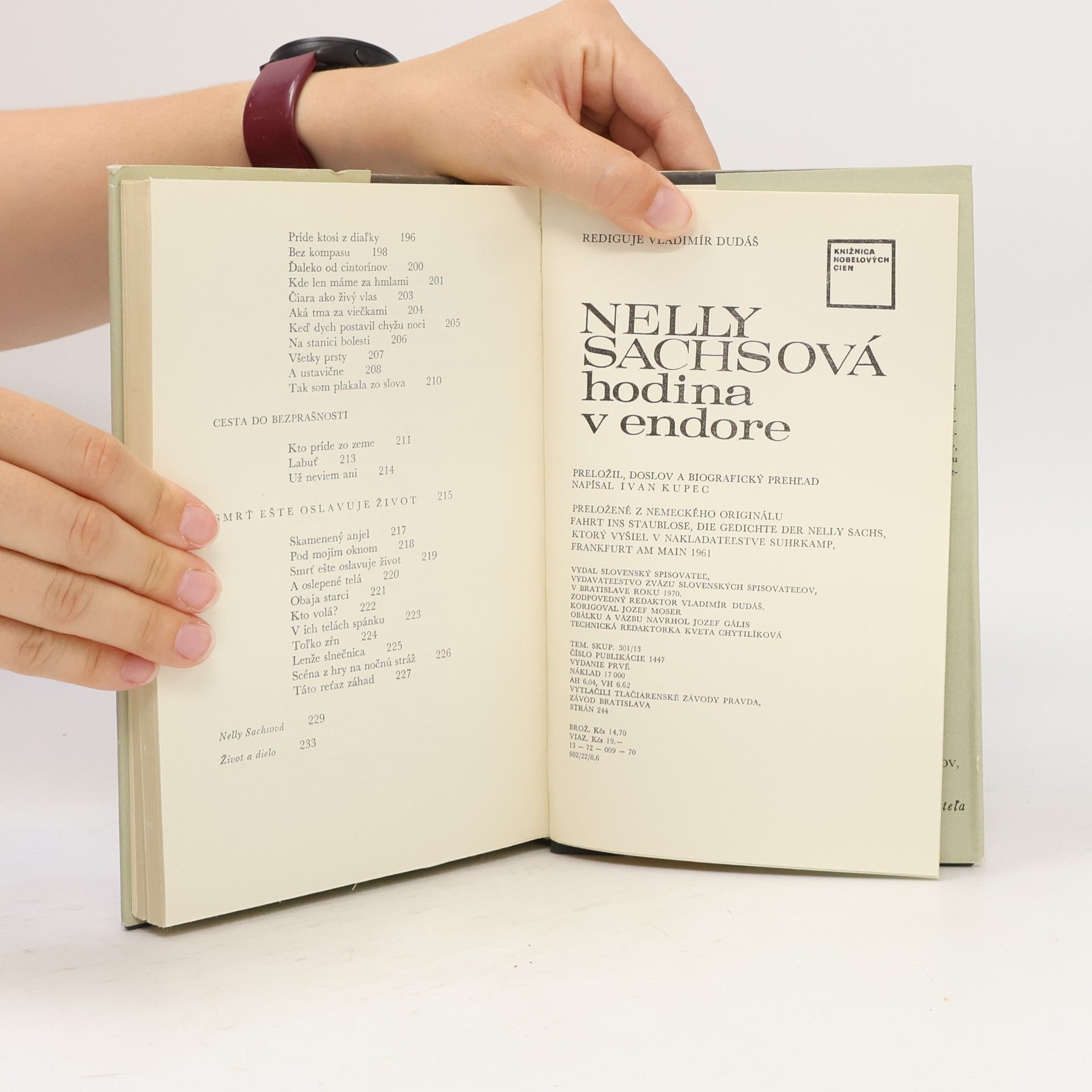 Nelly Sachs Hodina v endore