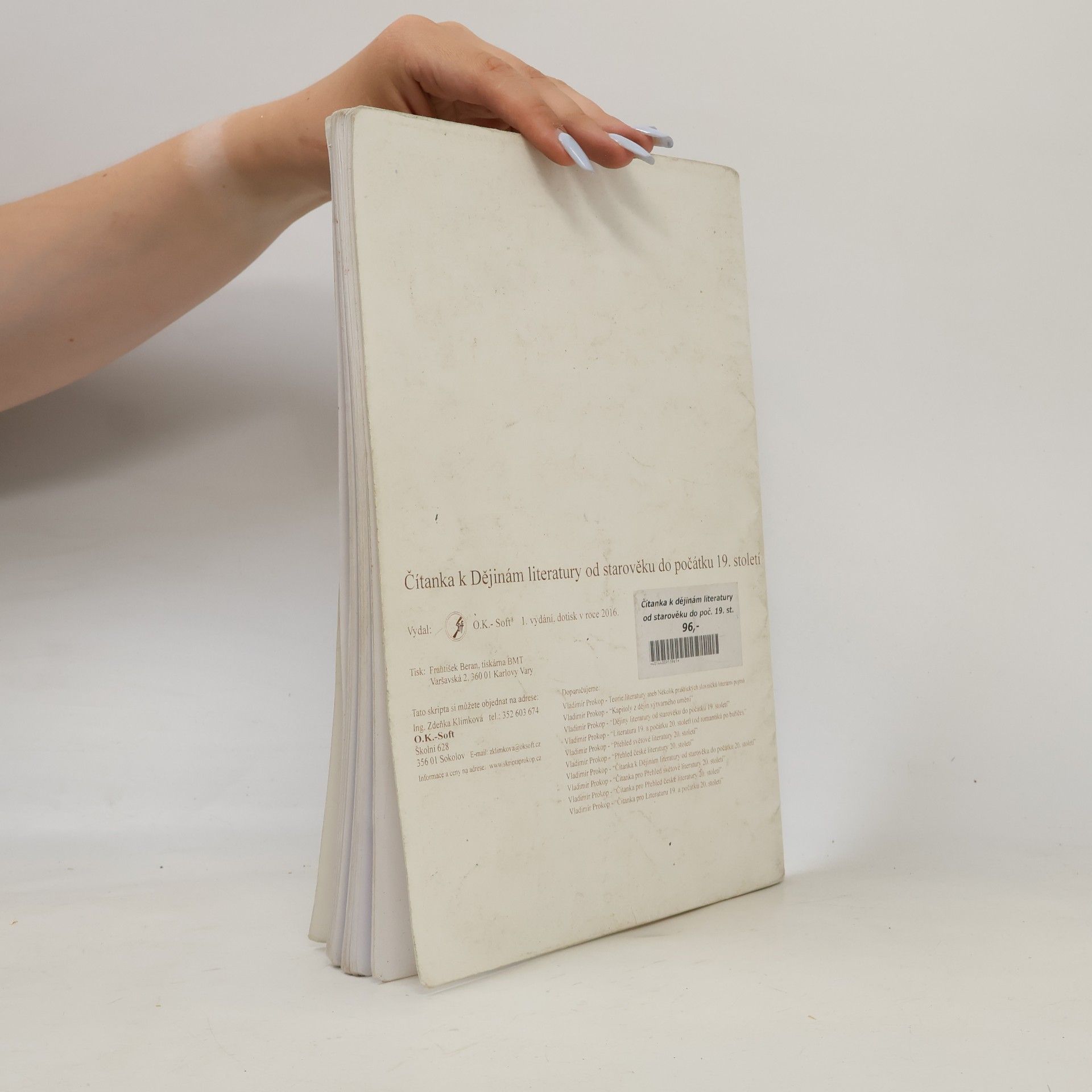 Autores varios Čítanka k Dějinám literatury od starověku do počátku 19. století