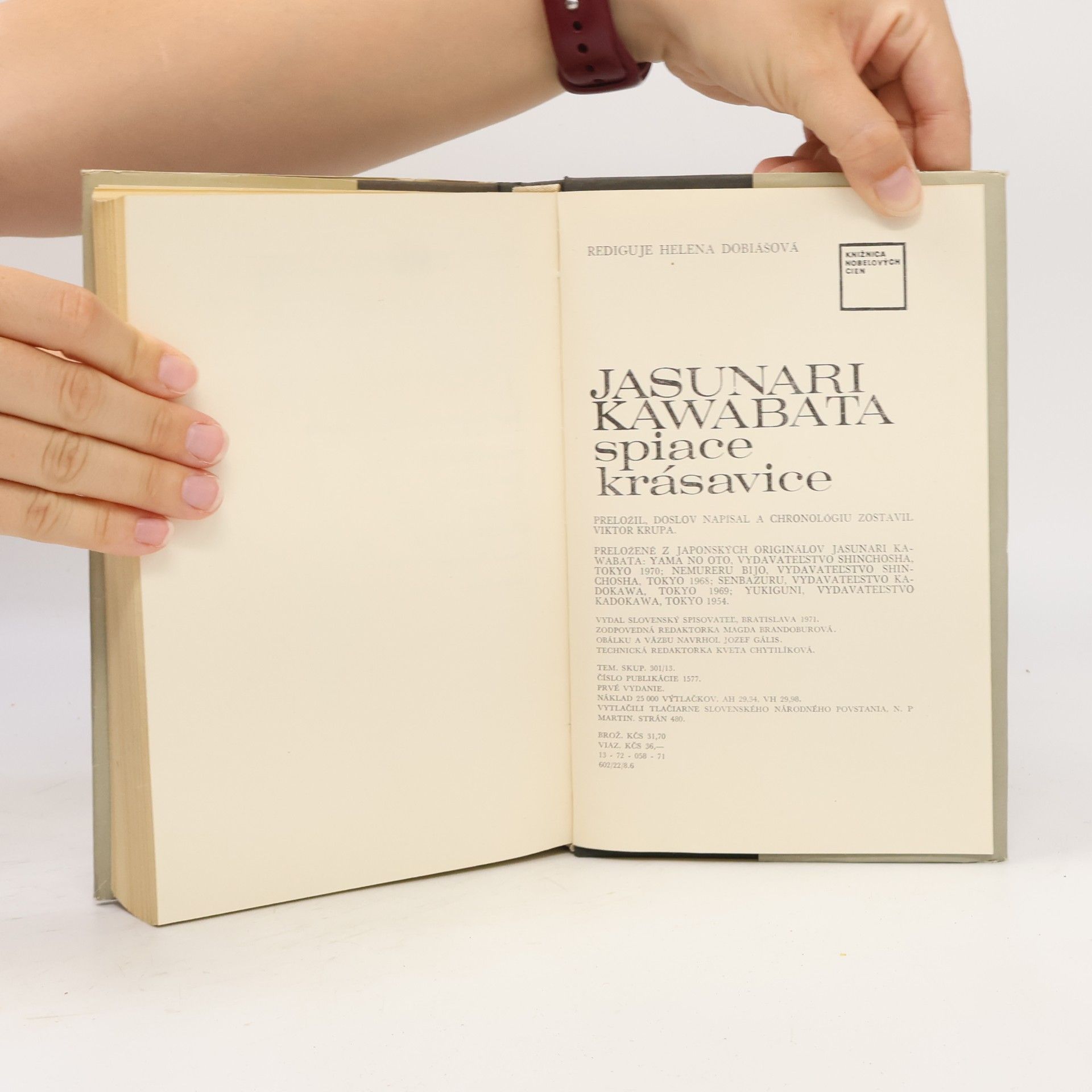 Yasunari Kawabata Spiace krásavice