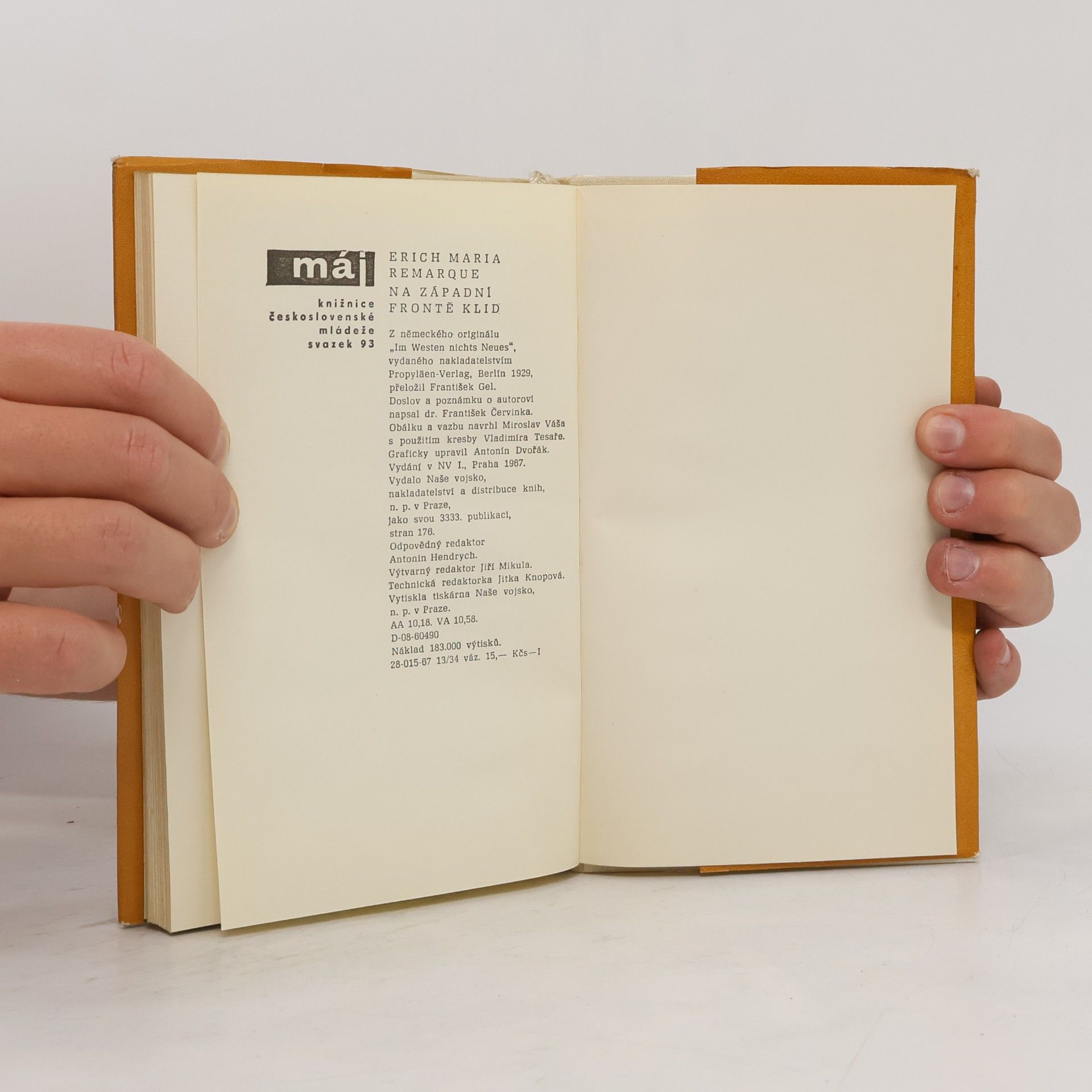 Erich Maria Remarque Na západní frontě klid