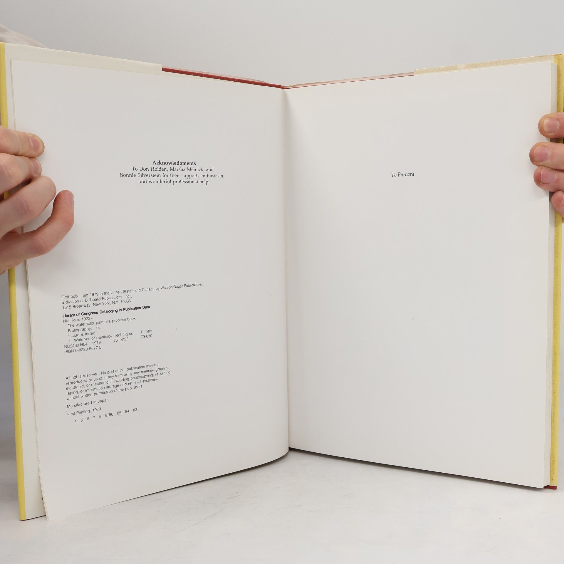 Tom Hill  The Watercolor Painter's Problem Book