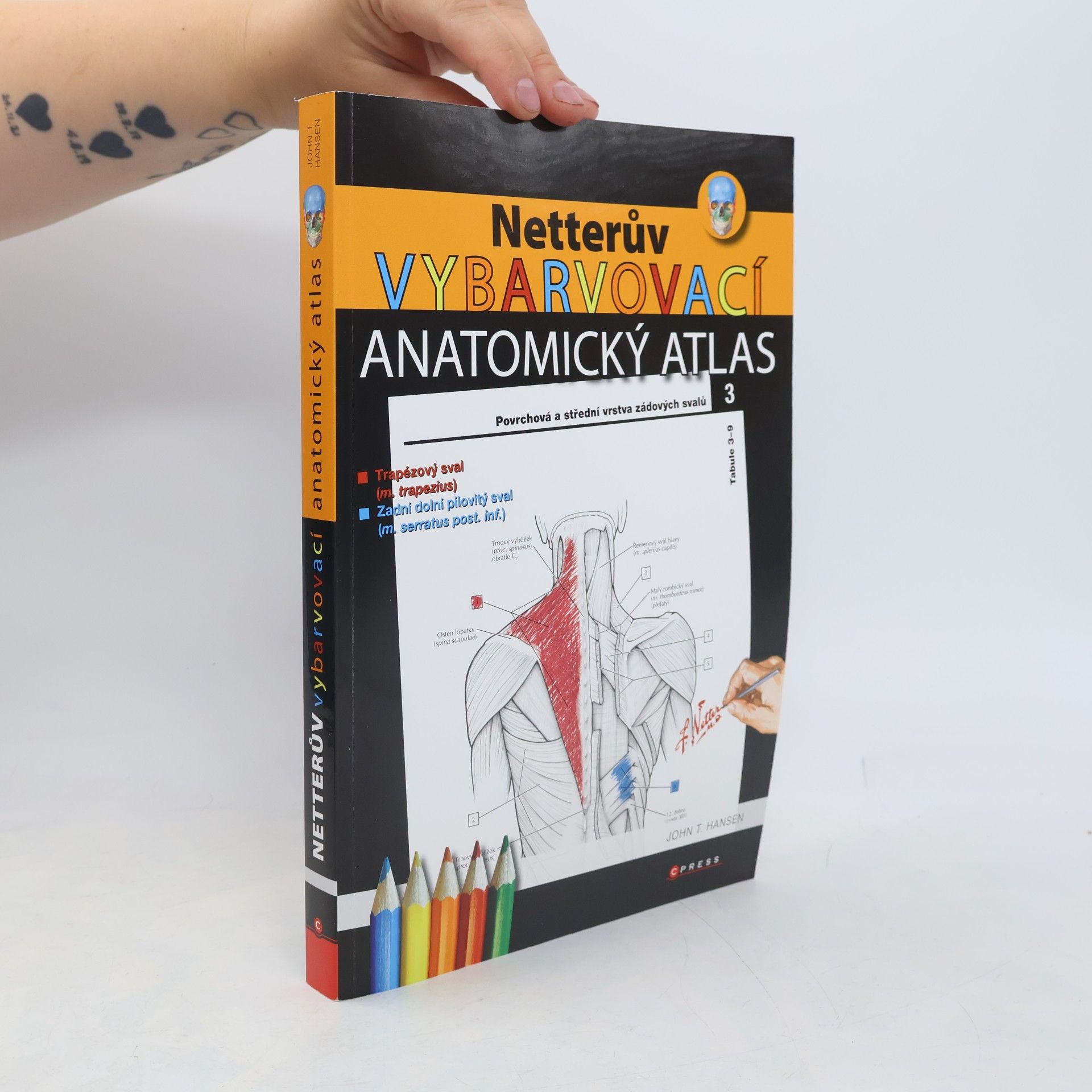 John T. Hansen Netterův vybarvovací anatomický atlas