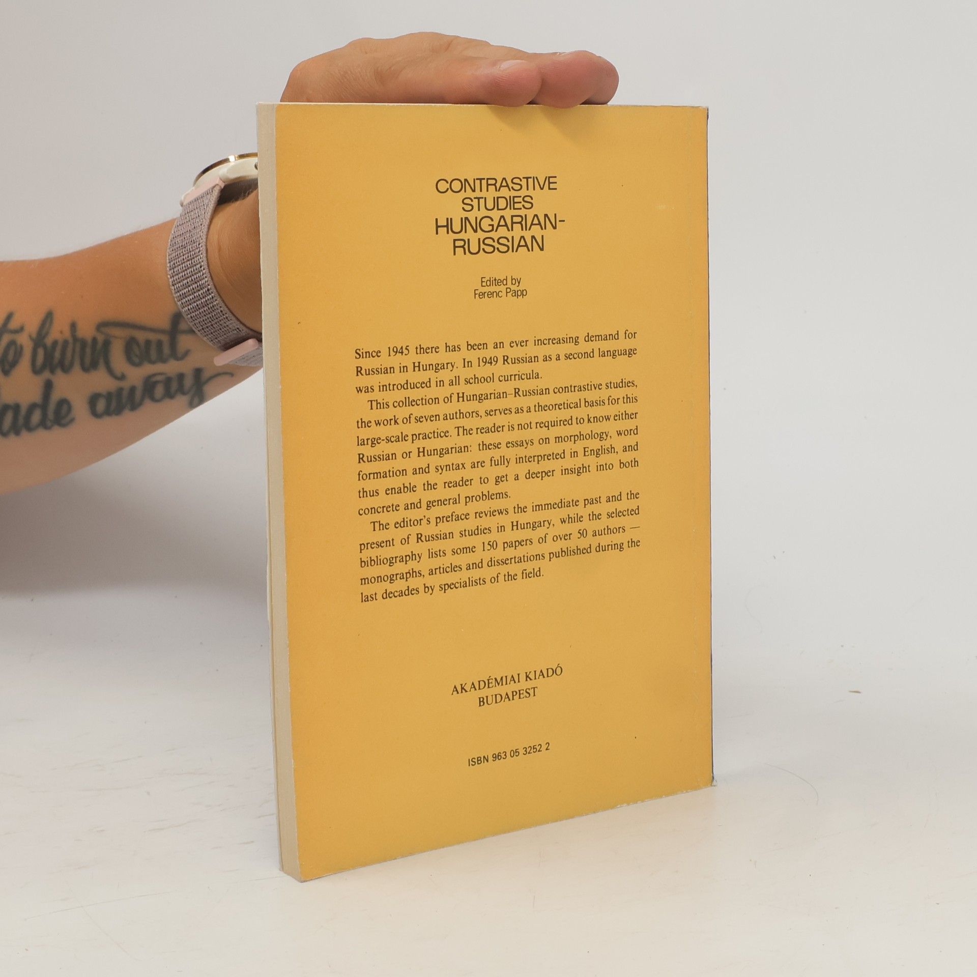 Papp Ferenc Studia Comparationis Linguae Hungaricae: Contrastive Studies, Hungarian-Russian