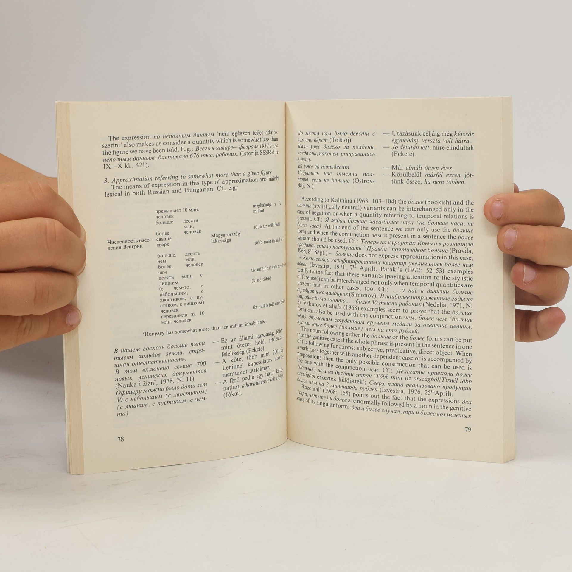 Papp Ferenc Studia Comparationis Linguae Hungaricae: Contrastive Studies, Hungarian-Russian