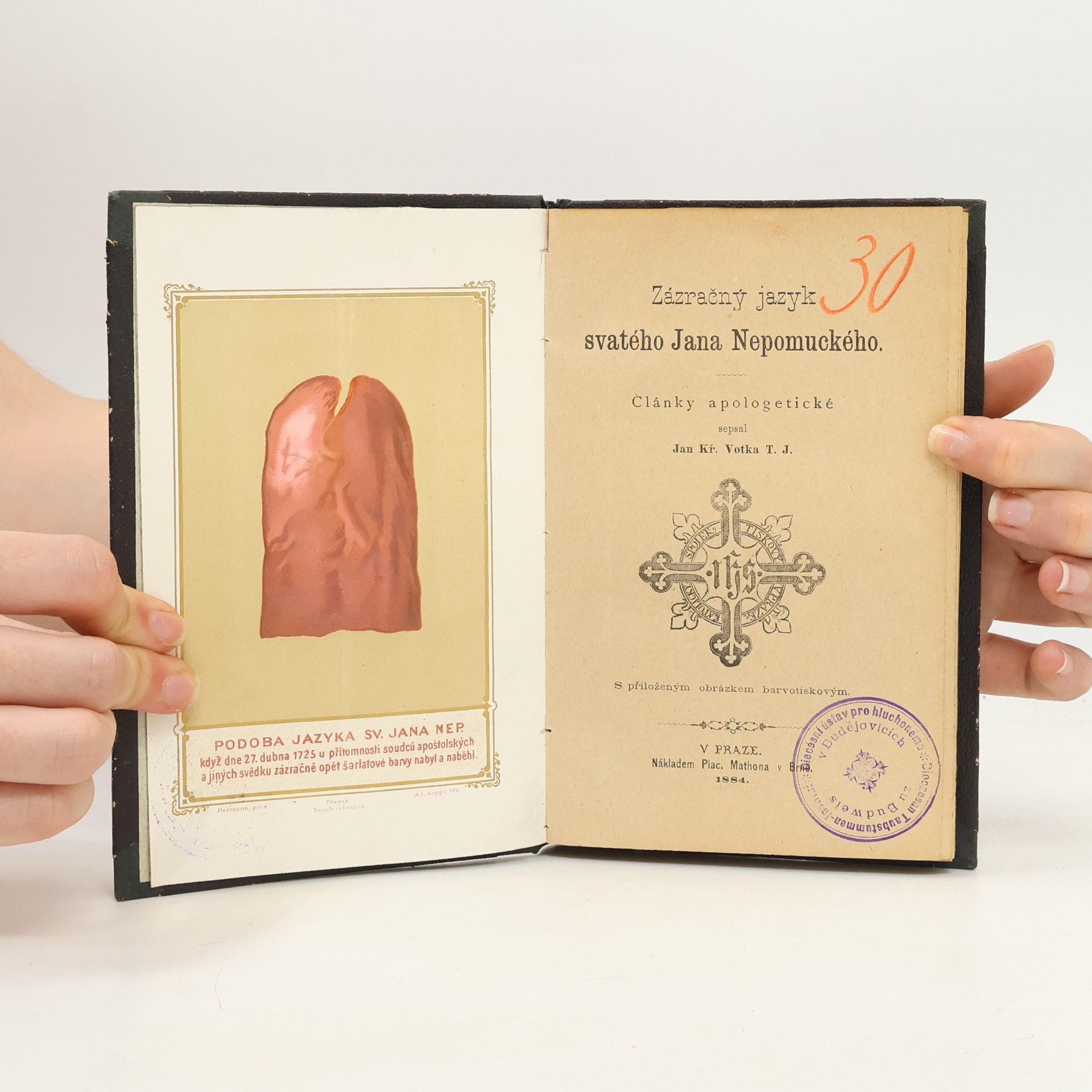 Jn Kř. Votka T. J. Zázračný jazyk svatého Jana Nepomuckého