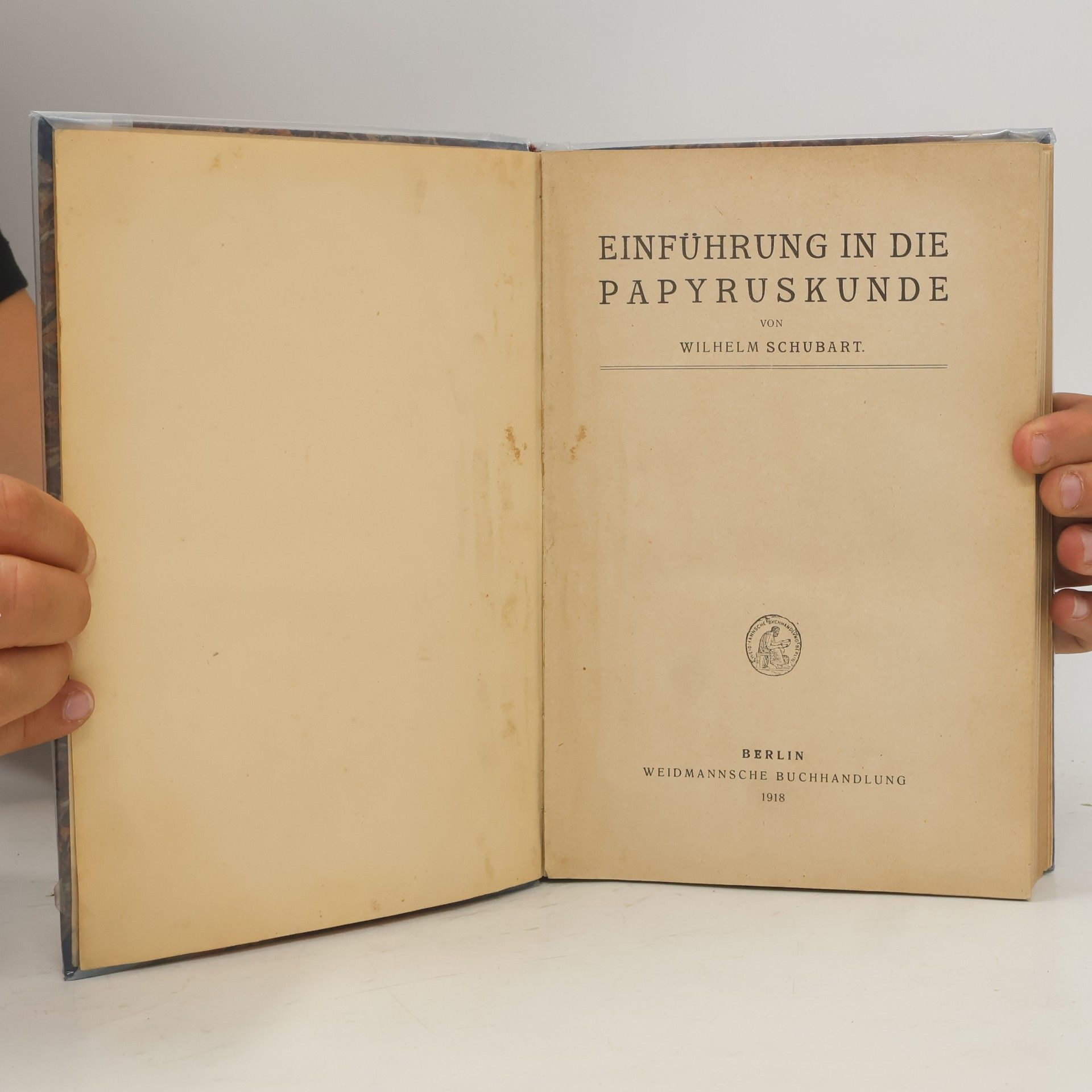 Wilhelm Schubart Einführung in die Papyruskunde
